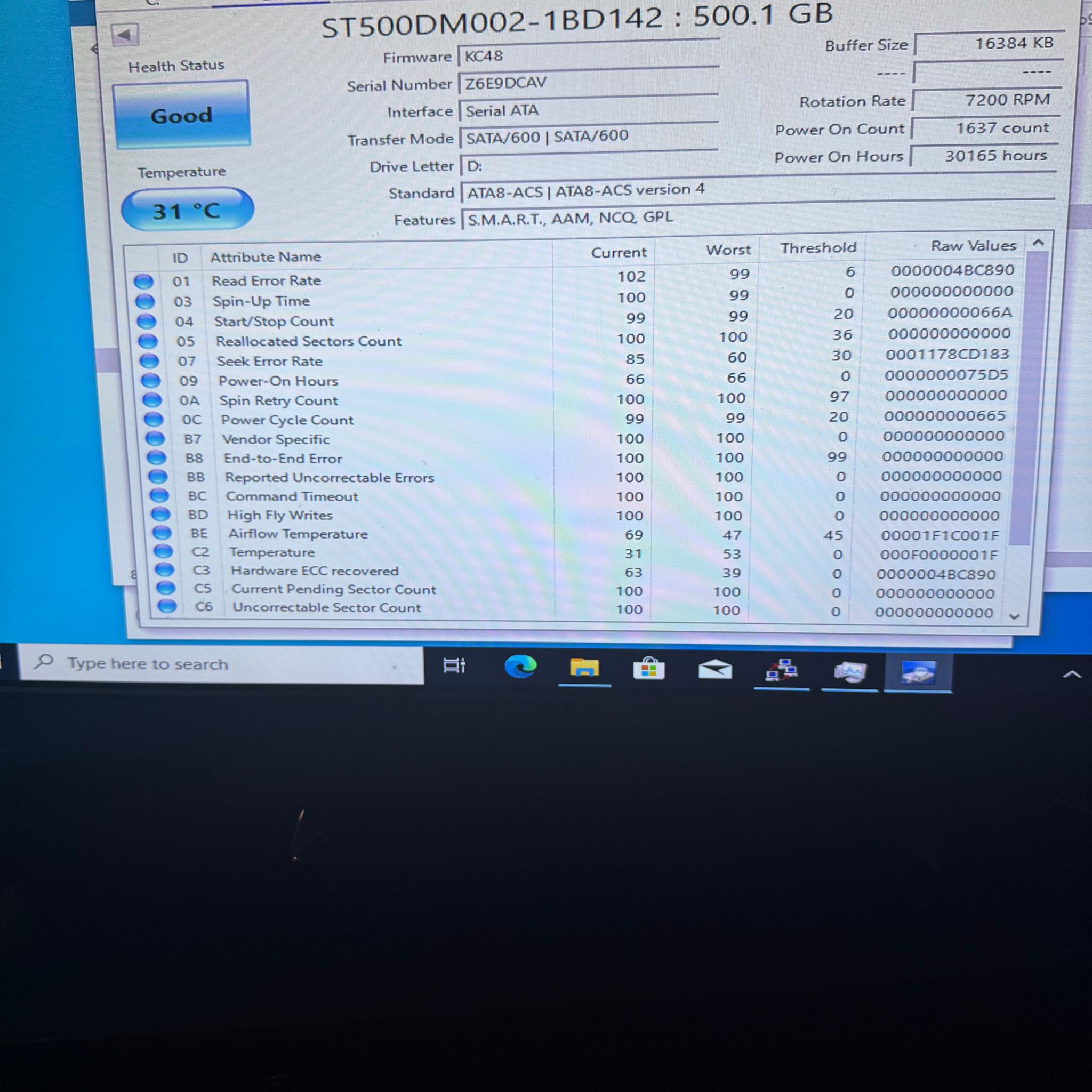 500GB Hard Drive