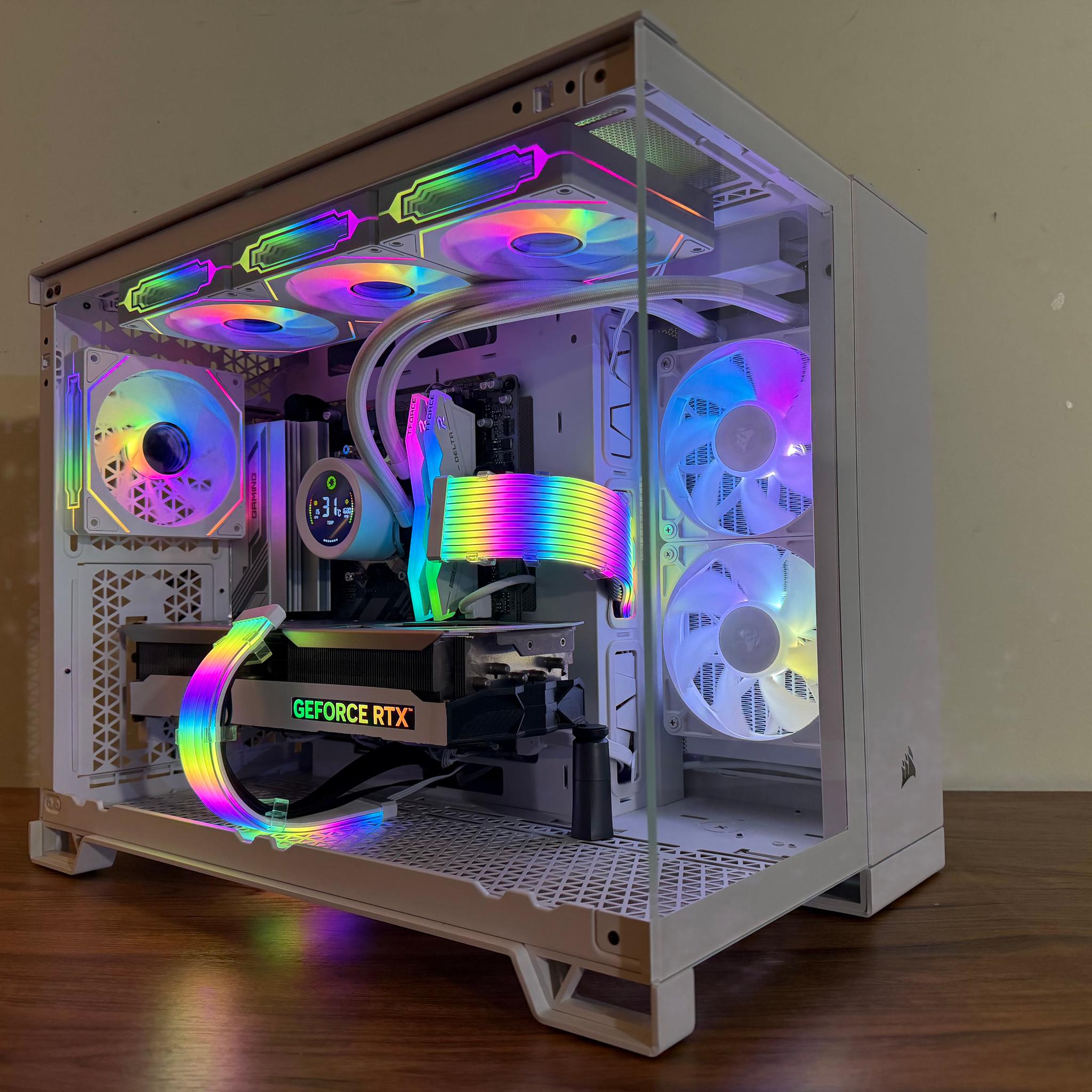 ❄️Corsair Glacier Prime: RTX 4070 Ti • Ryzen 9600X • DDR5 • All-White RGB Build