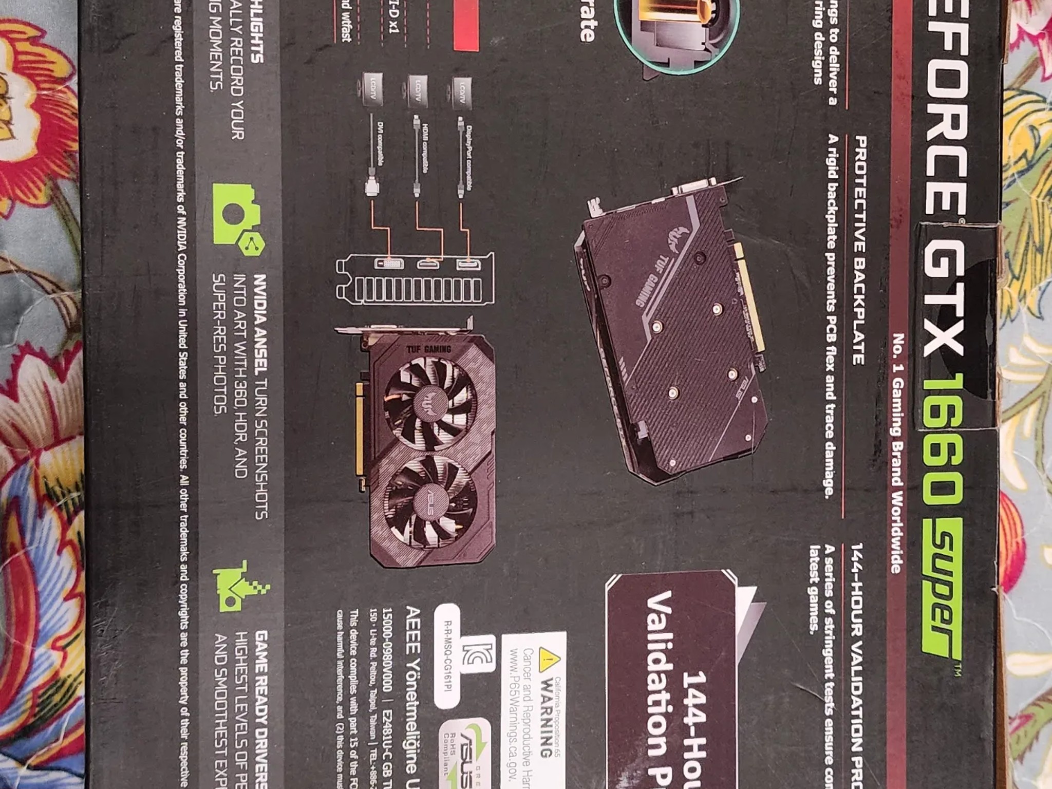 ASUS GeForce GTX 1660 TUF Super Overclocked 6GB GDDR6 Gaming Graphics Card GPU