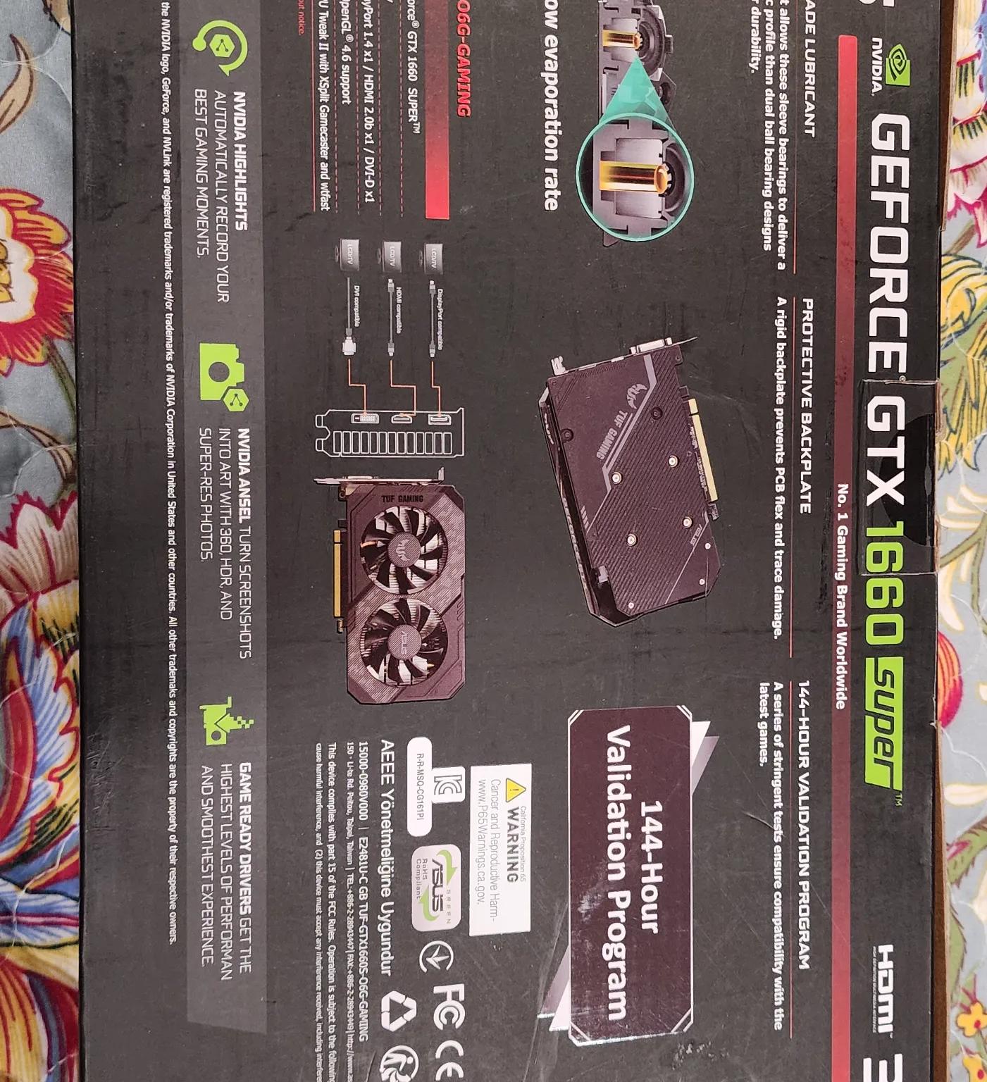 ASUS GeForce GTX 1660 TUF Super Overclocked 6GB GDDR6 Gaming Graphics Card GPU