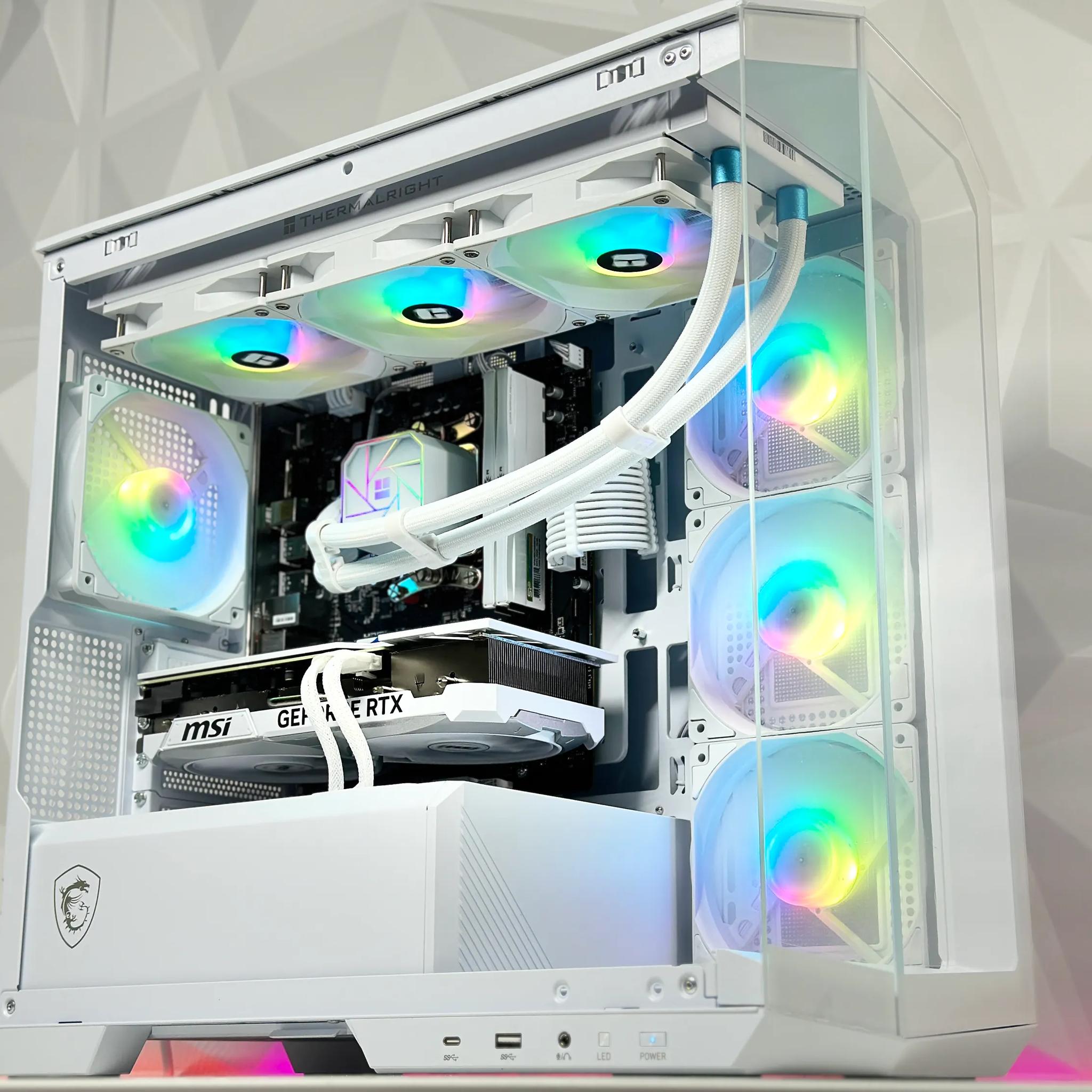 🌨️⛄90° N||Liquid Cooled Gaming PC🌨️Nvidia RTX 4070  12GB🌨️AMD Ryzen 5 7600X🌨️32GB DDR5