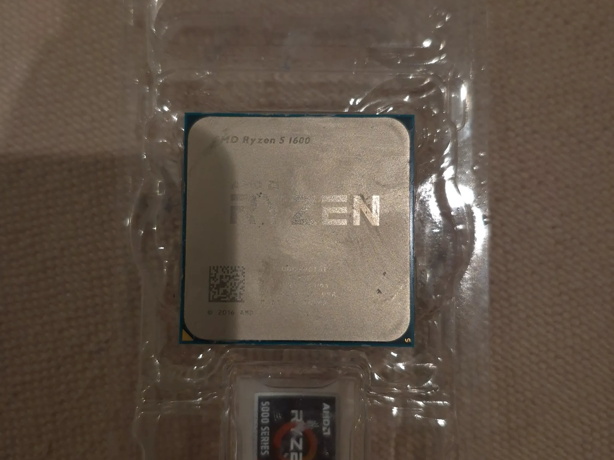 Ryzen 5 1600 with amd stock cooler (not pictured)