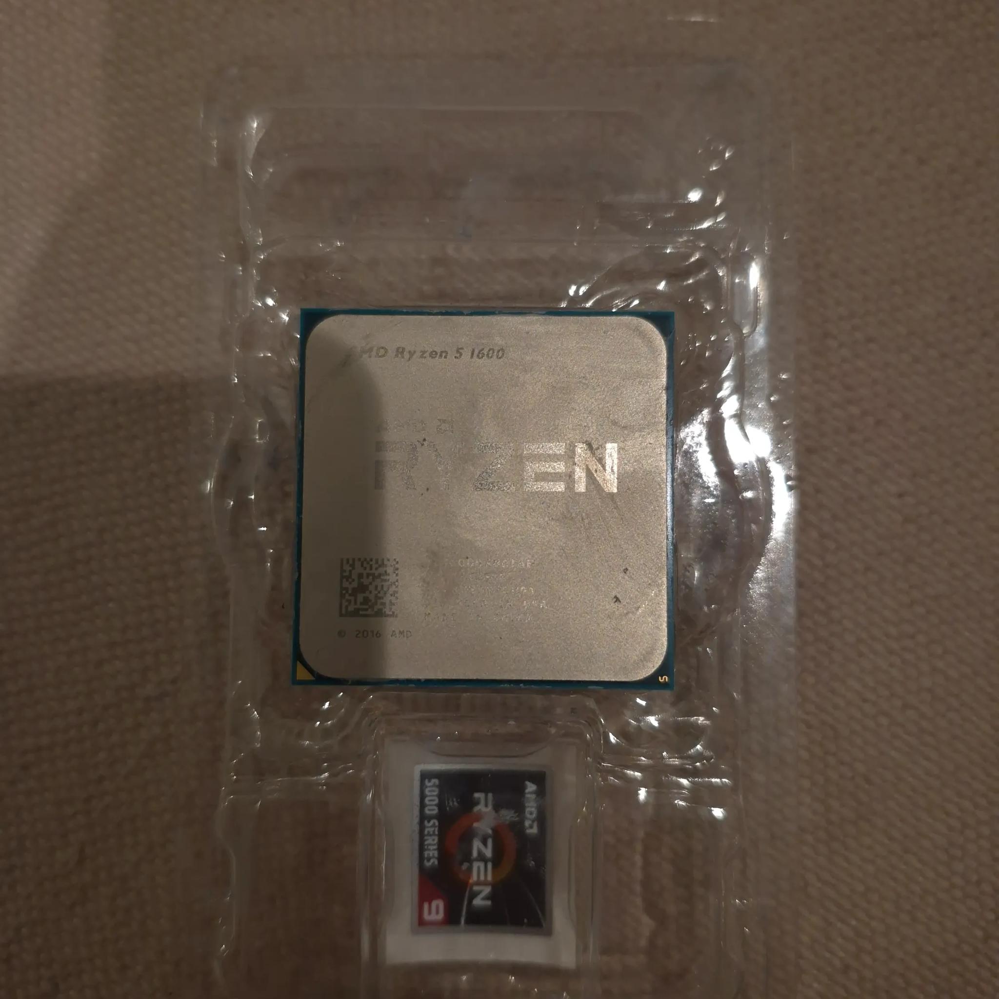 Ryzen 5 1600 with amd stock cooler (not pictured)