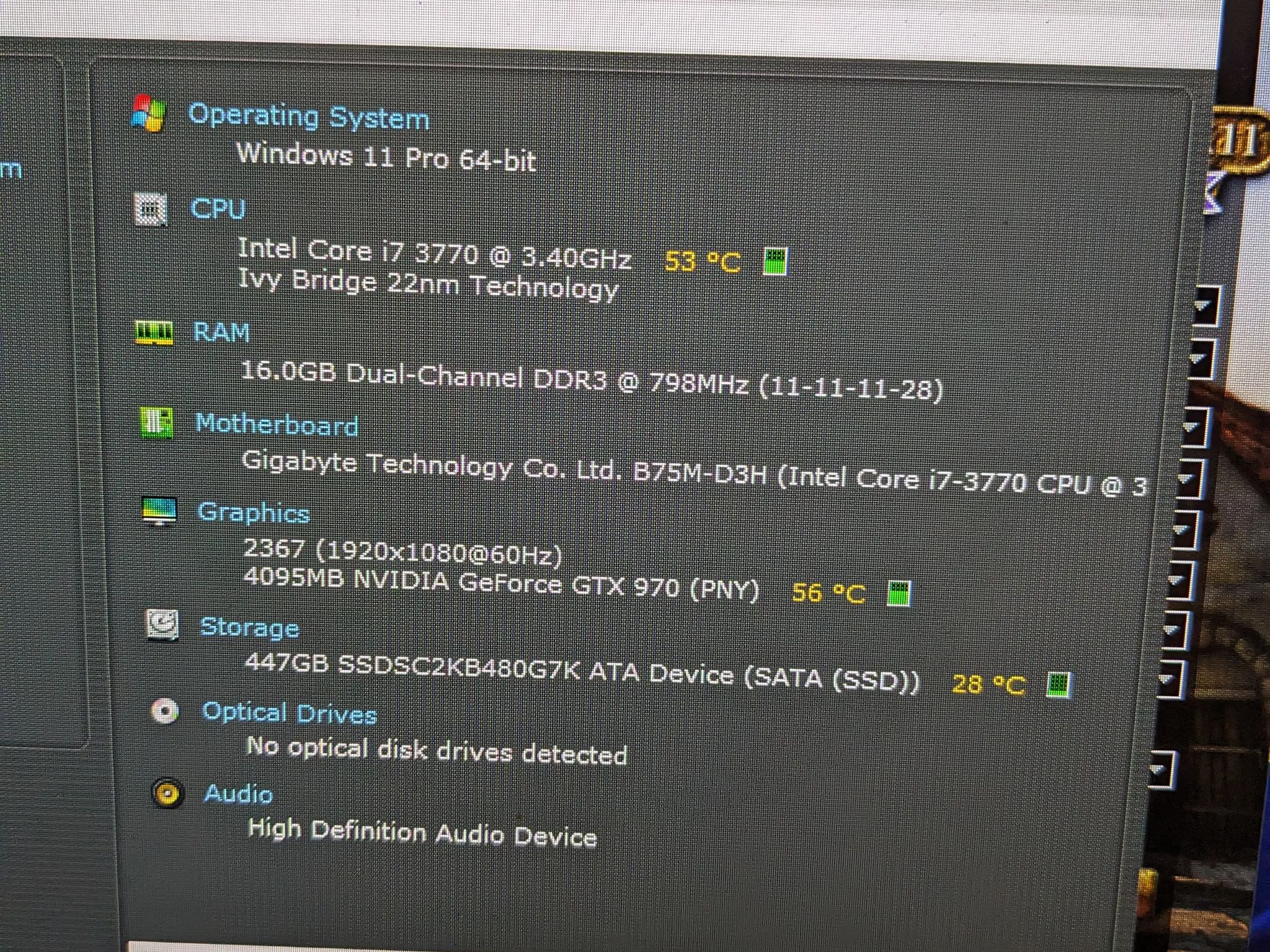 STARTER SYSTEM | WiFi, Win11, i7-3770, 16GB RAM, GTX 970, 480GB SSD