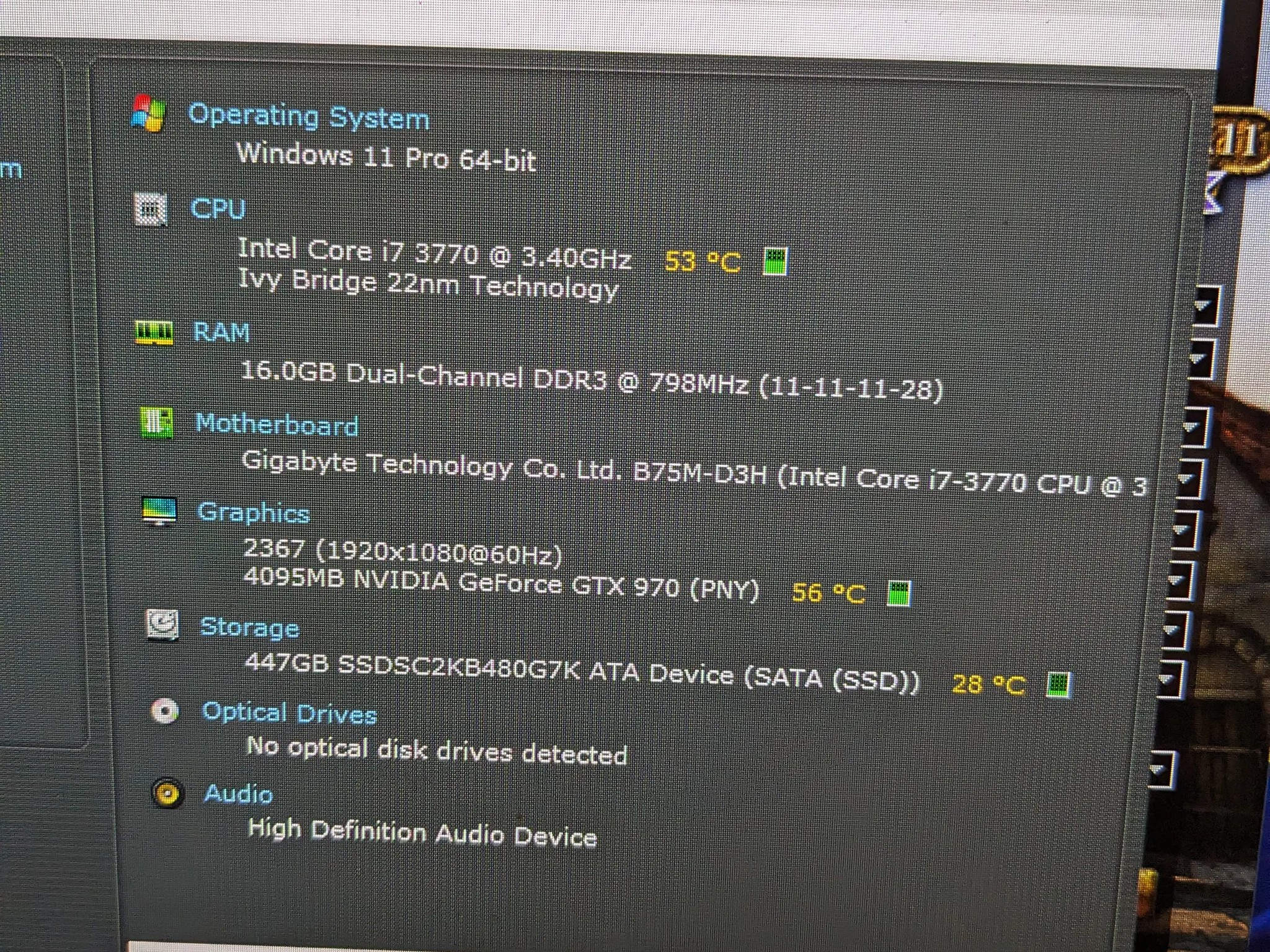 STARTER SYSTEM | WiFi, Win11, i7-3770, 16GB RAM, GTX 970, 480GB SSD
