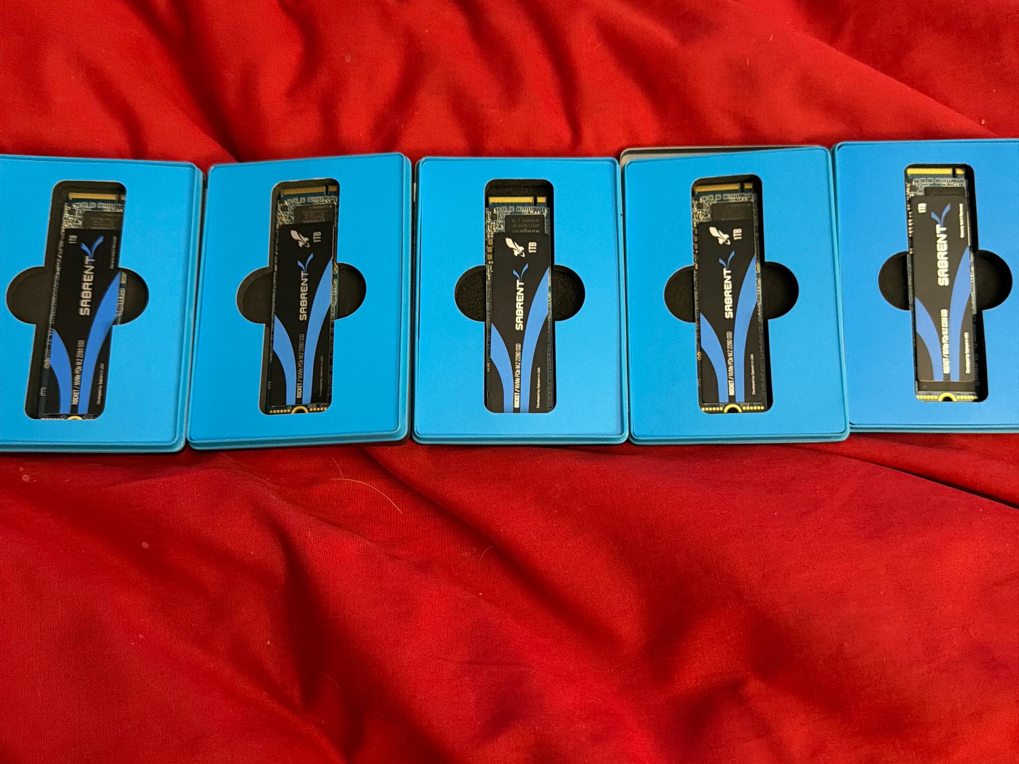 5x Sabrent Rocket 1TB SSD Refurbished