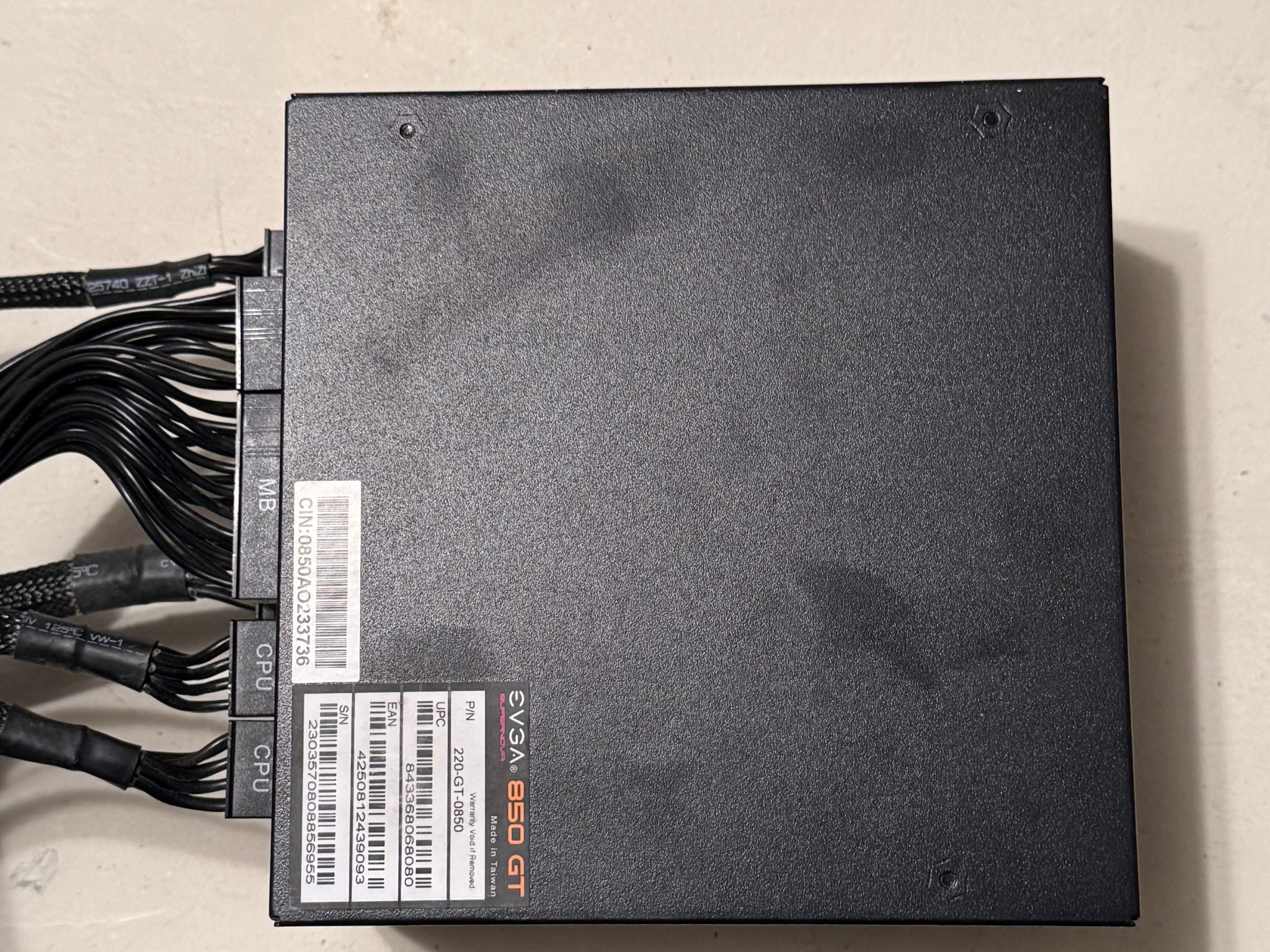 EVGA SuperNOVA 850 GT 850 W 80+ Gold Certified Fully Modular ATX Power Supply