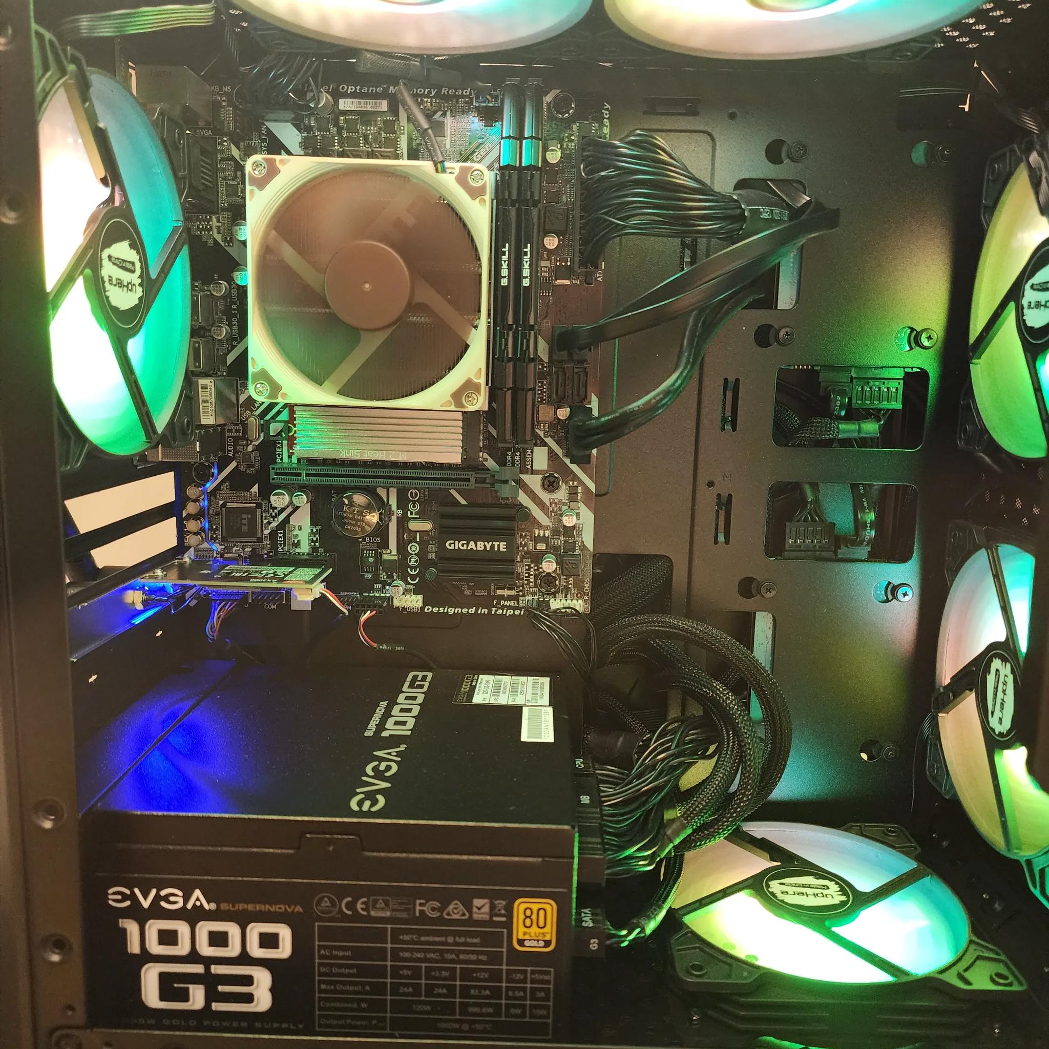MSI AMD RX 5700 I7 9700 1000watt PSU 16GB DDR4 3200 NOS Build