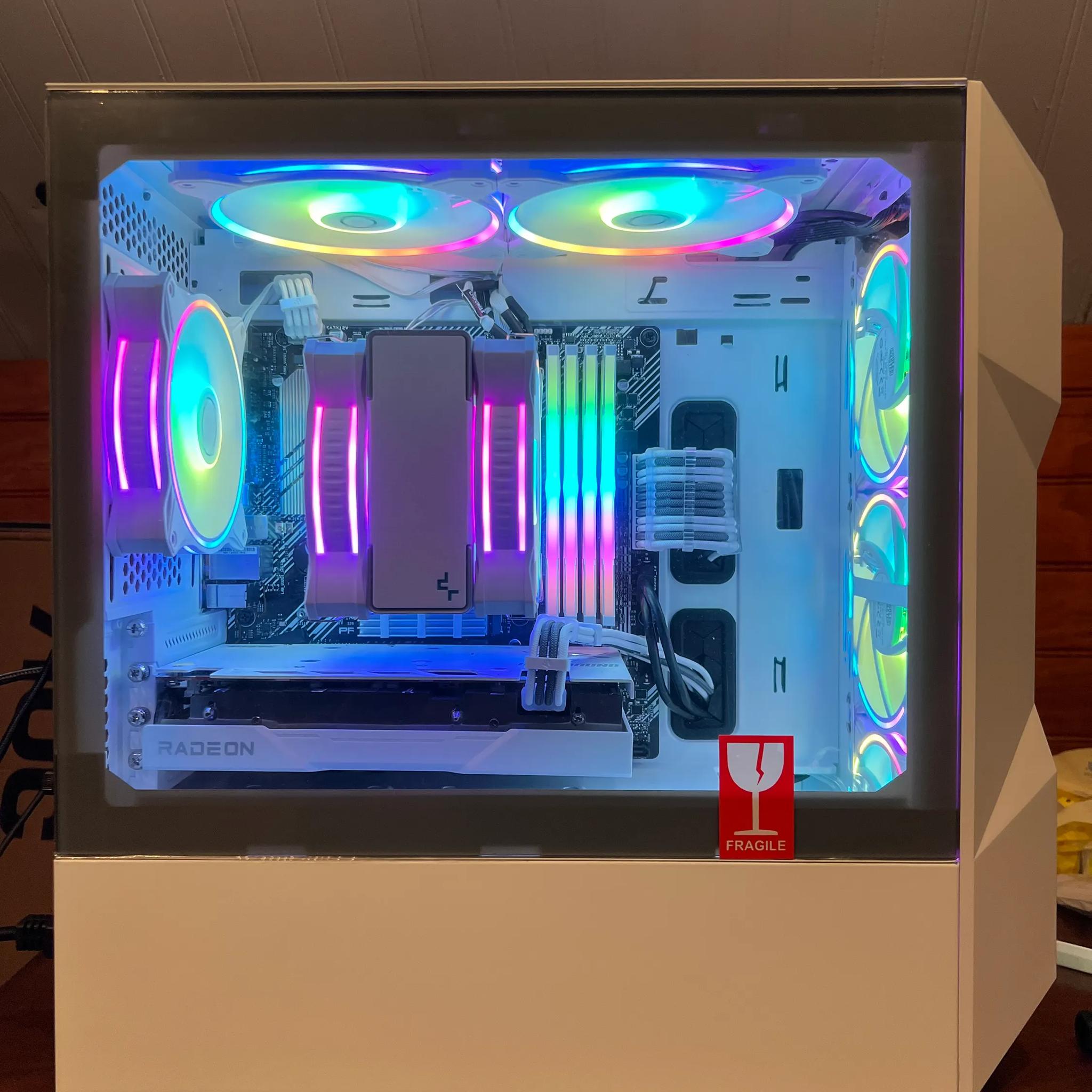 “Final Sale” AMD Ryzen 7 5700X, 32gb ddr4, Rx 6650xt, Wi-Fi 6 gaming pc "Moon"