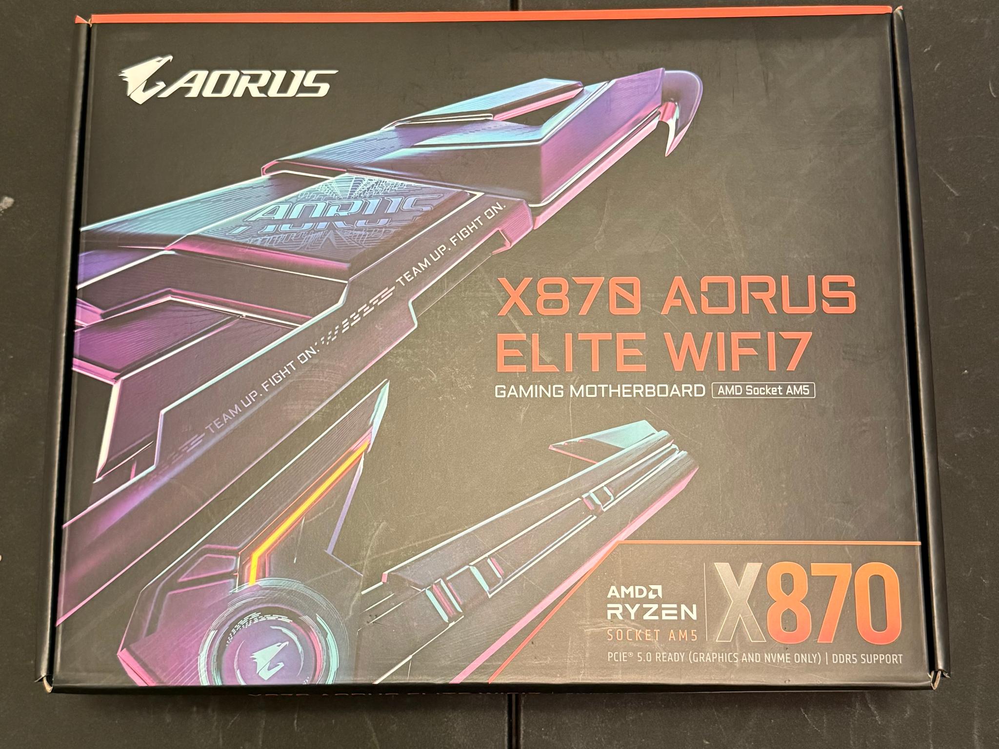 Gigabyte X870 AORUS Elite WiFi7 Motherboard – AM5, DDR5, PCIe 5.0, Like New