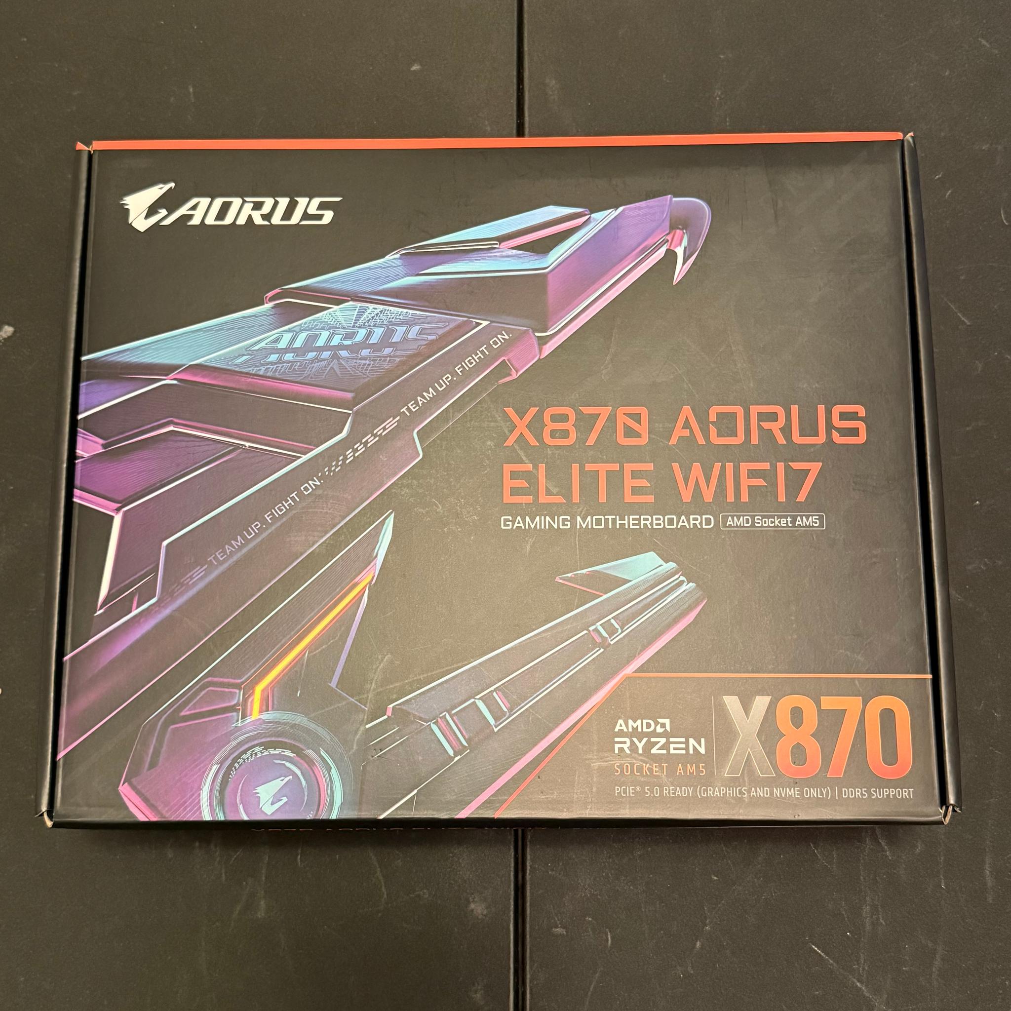 Gigabyte X870 AORUS Elite WiFi7 Motherboard – AM5, DDR5, PCIe 5.0, Like New