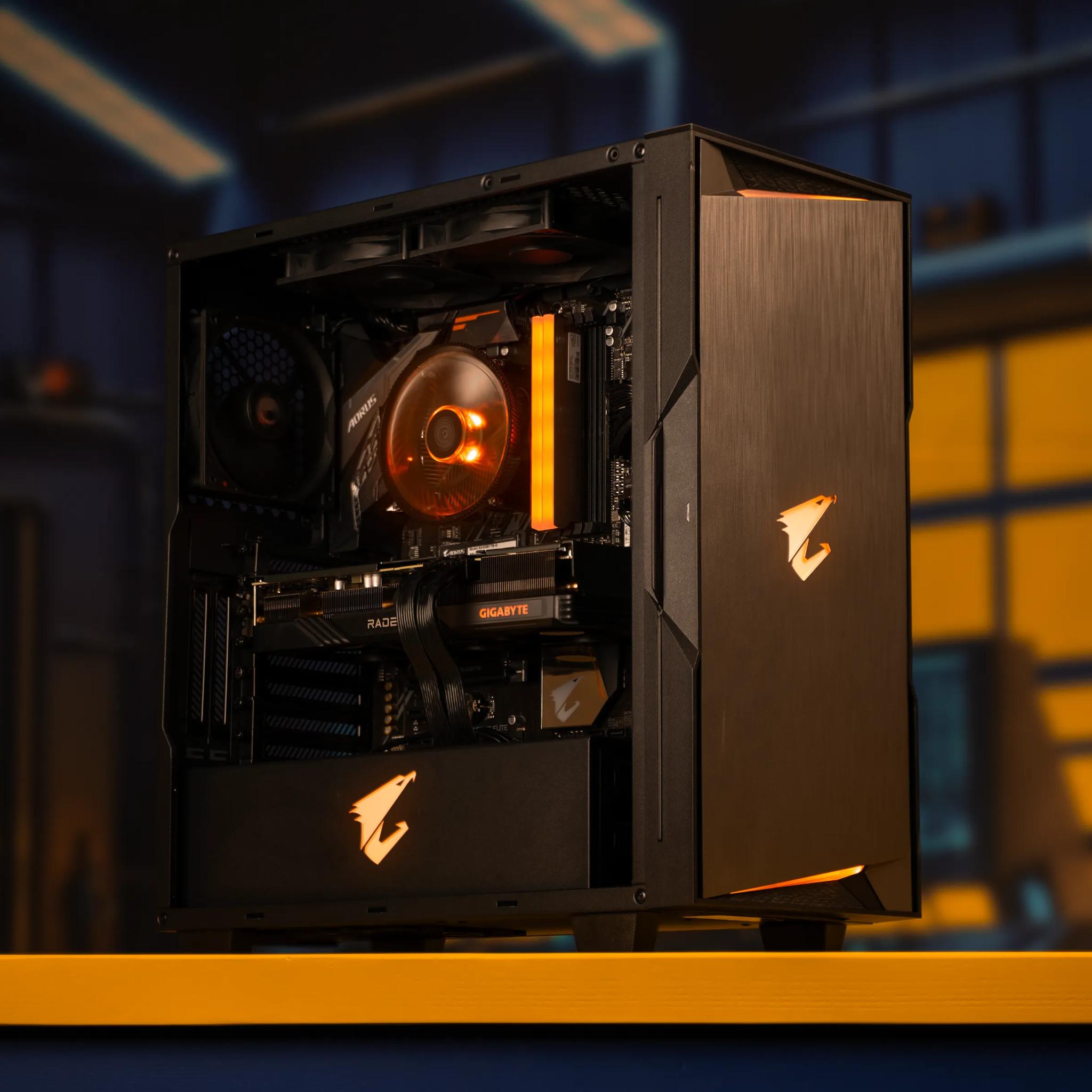 “GigaWhat” RX 7600 XT Ryzen 7 16GB Windows 11 Pro 1TB Gaming PC Powerhouse