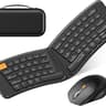 ProtoArc XKM03 Ergonomic Foldable Keyboard with Mouse, Bluetooth, Rechargeable