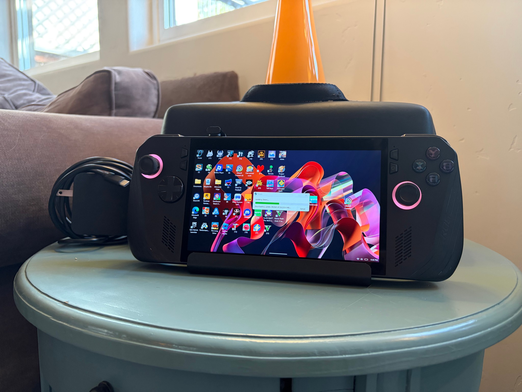 ASUS Rog ally x with case and dock