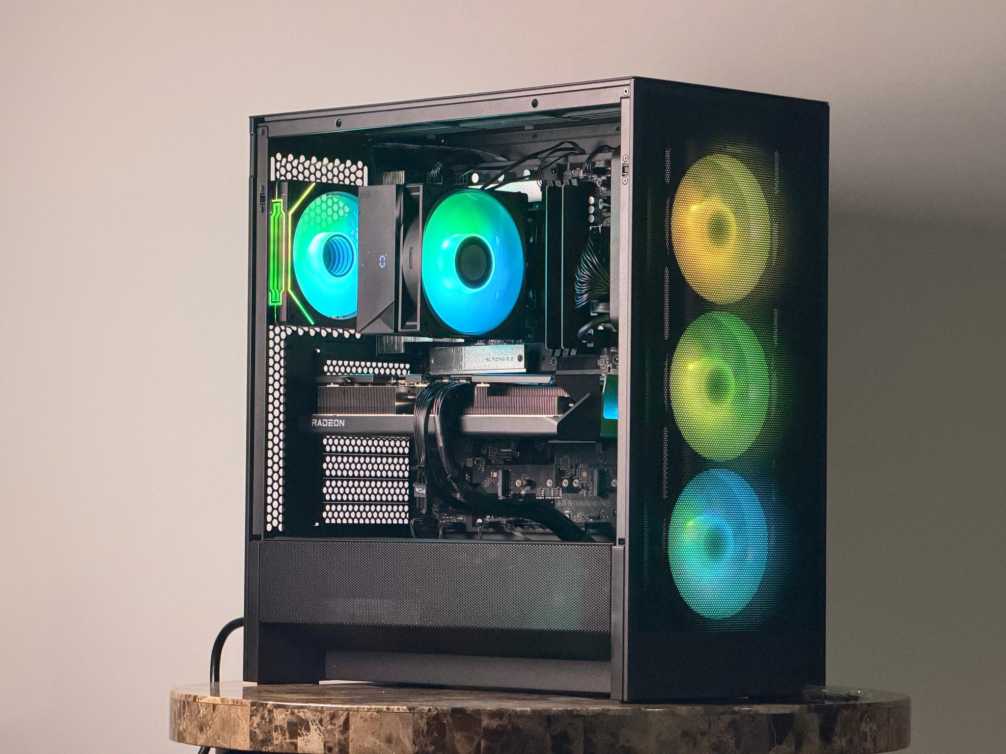 FREE SHIP 🖤🌈 BLK RGB Gaming PC | RX 9070 XT | Core 5 Ultra 250K Plus | 1 TB NVME | 32 GB DDR5 🌈🖤