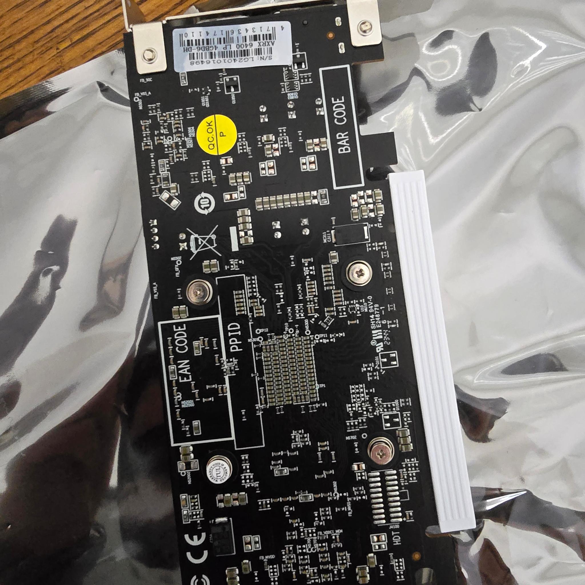 PowerColor Low Profile Radeon RX 6400 4Gb DDR6 no external power SFF single slot itx optiplex mini