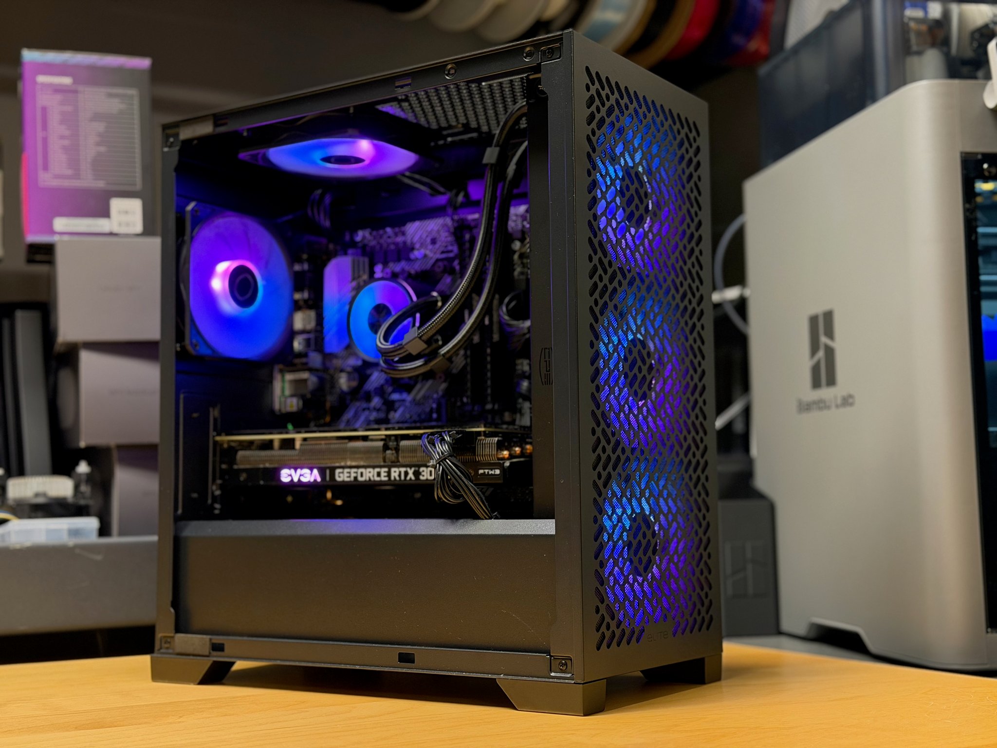 Stealth Black RTX 3060 Ti Gaming PC | Ryzen 5 5500 | 16GB RAM | AIO Cooled
