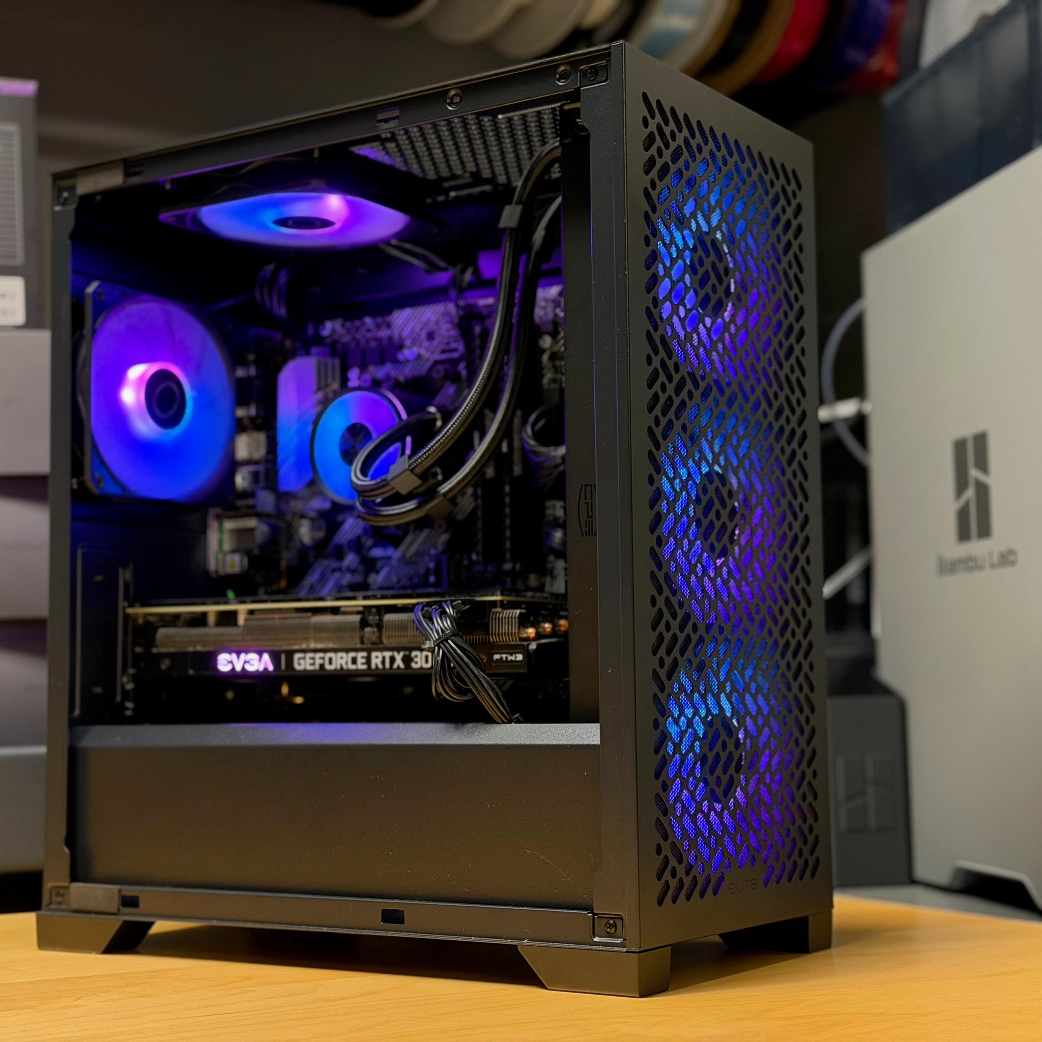 Stealth Black RTX 3060 Ti Gaming PC | Ryzen 5 5500 | 16GB RAM | AIO Cooled