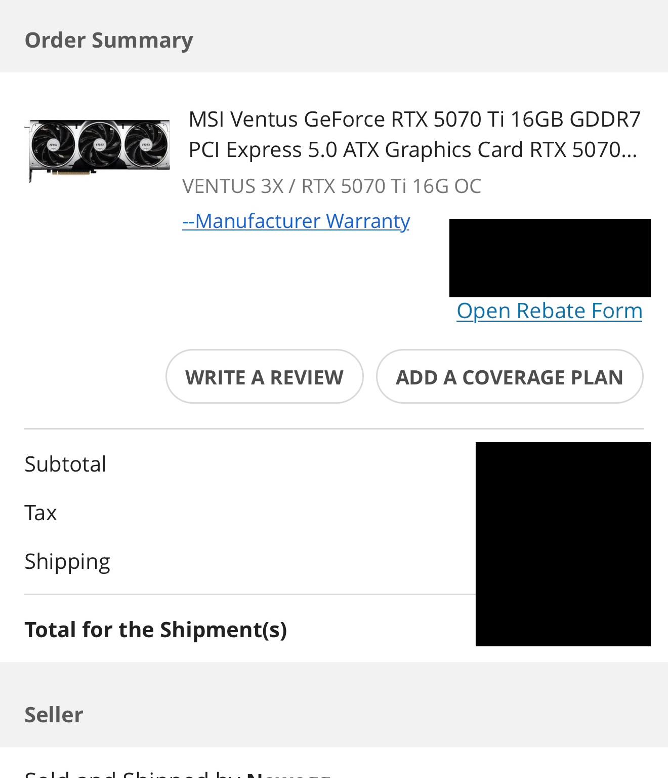 MSI GeForce RTX 5070 Ti 16G VENTUS 3X OC