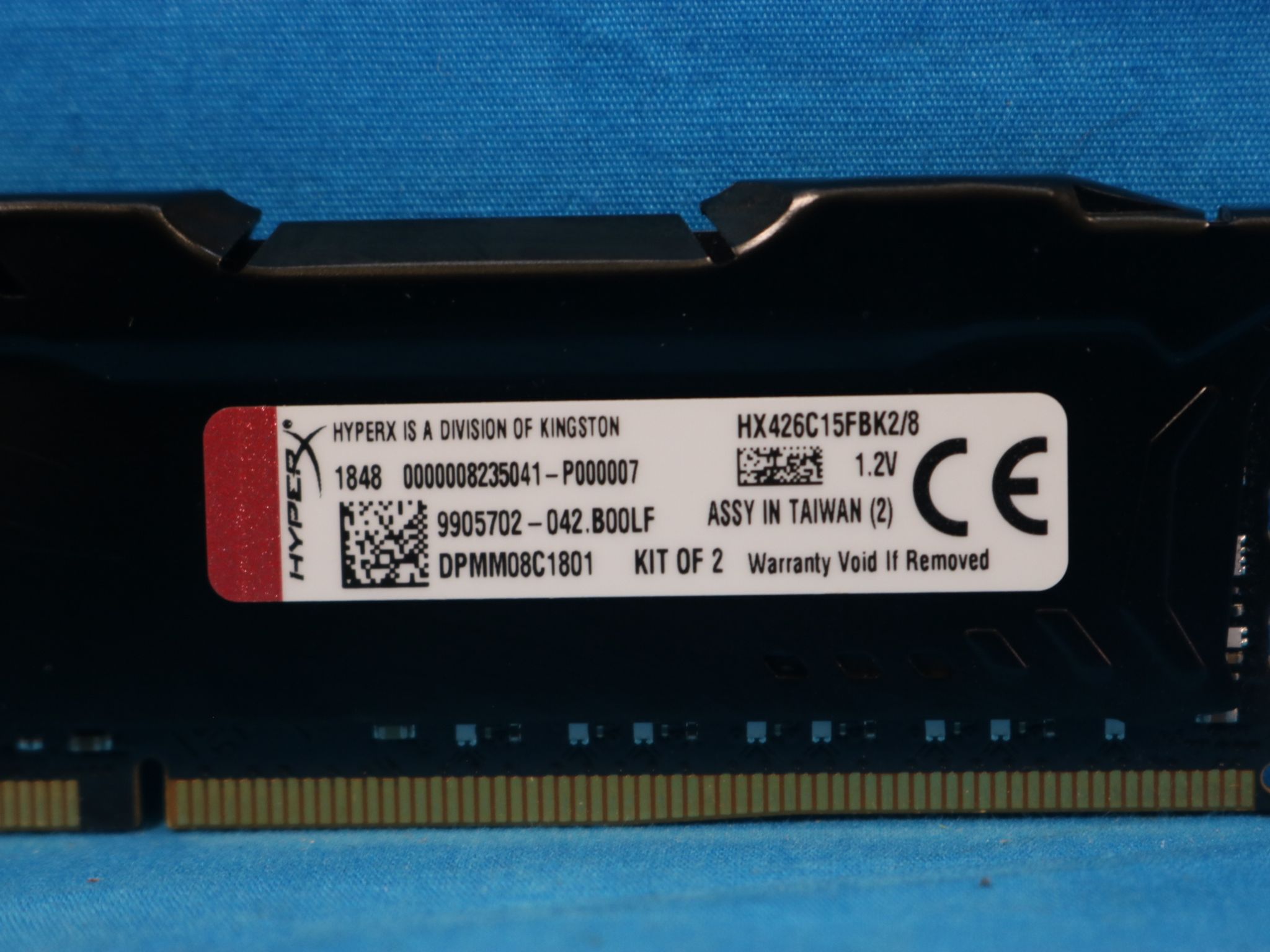 Kingston HyperX Fury 8GB (2x4GB) DDR4 2666MHz CL15 1.2V Desktop RAM HX426C15FBK2/8