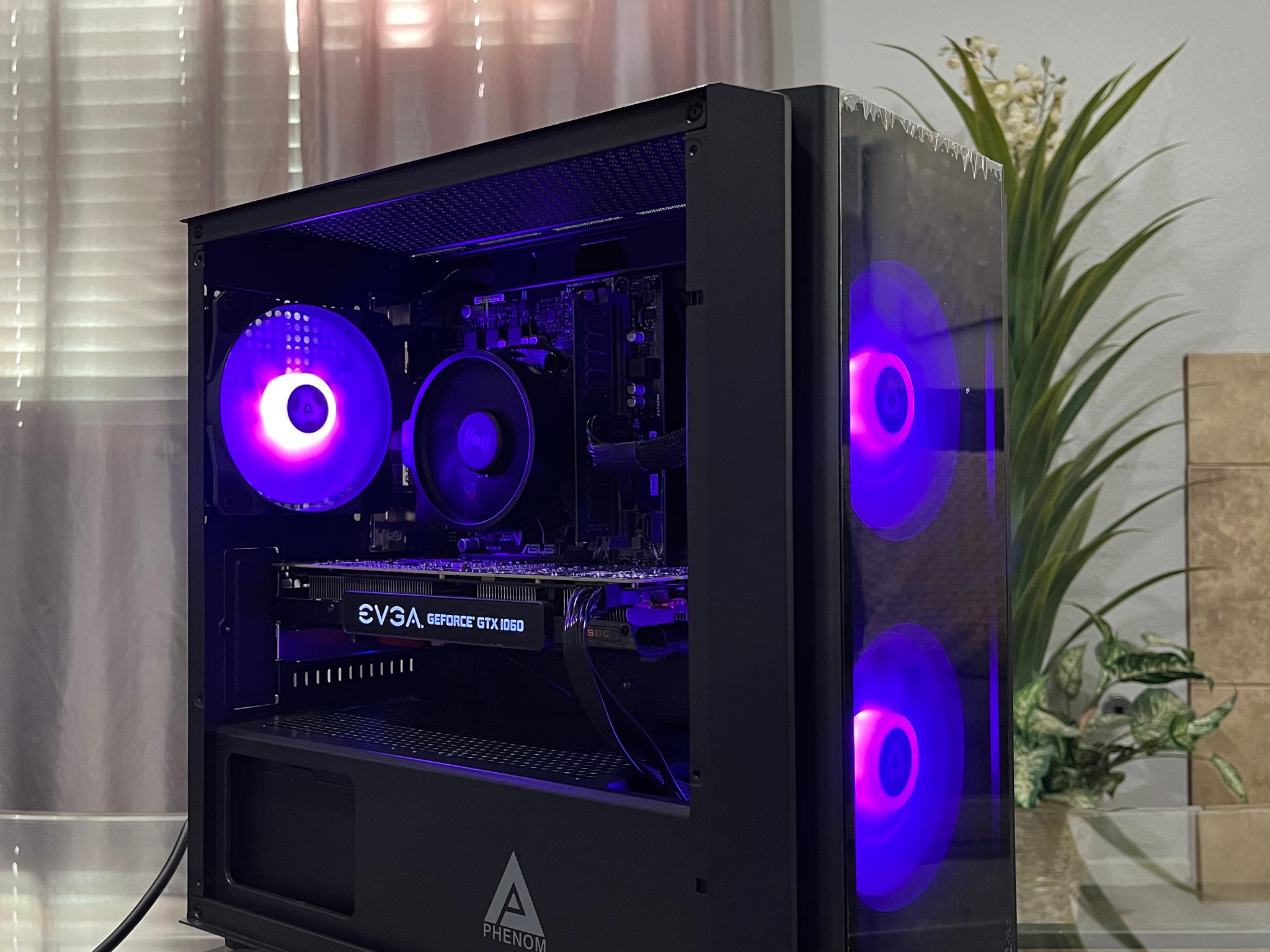 GTX 1060 6GB, Ryzen 7 1700, 8GB RAM | Black RGB Gaming Computer/Pc