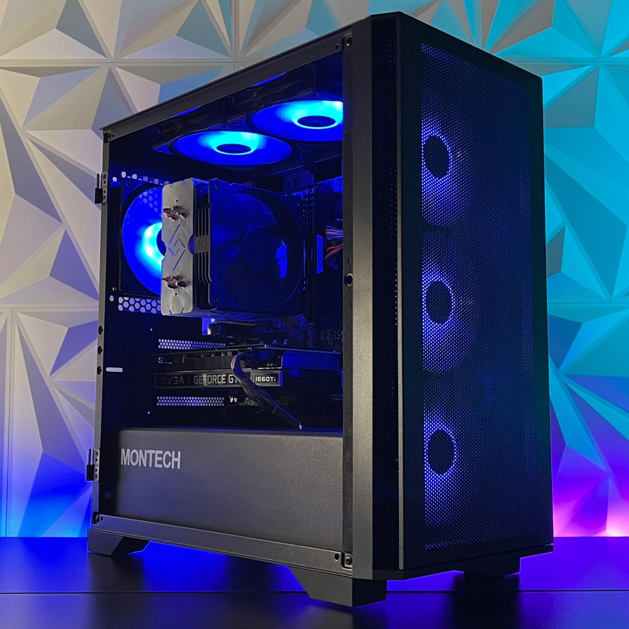 GTX 1660 Ti 6GB, Ryzen 3 2300X, 16GB RAM | Black Gaming Computer/PC