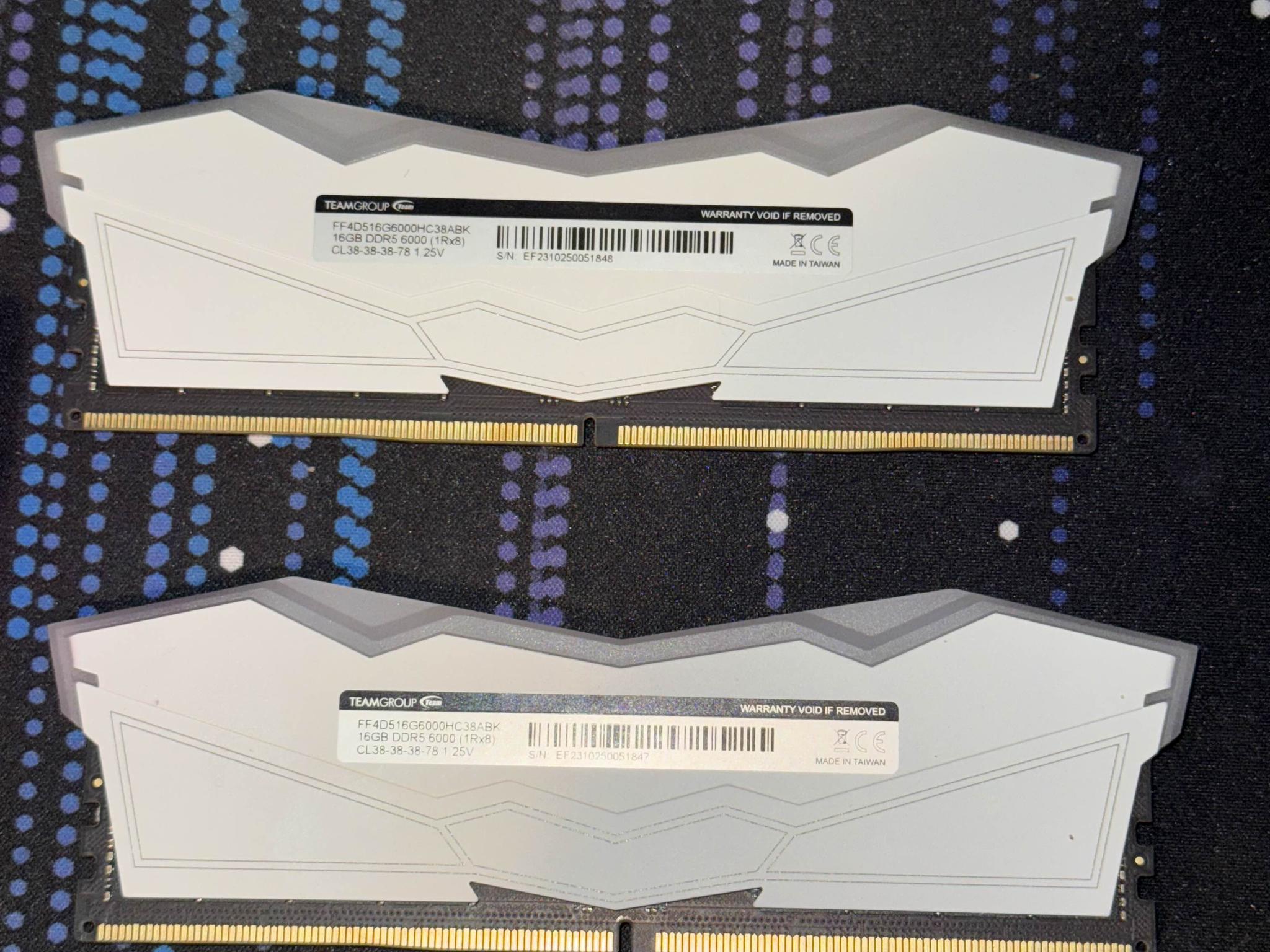 32GB DDR5-6000 (2x16 ) TForce Delta RGB White TeamGroup