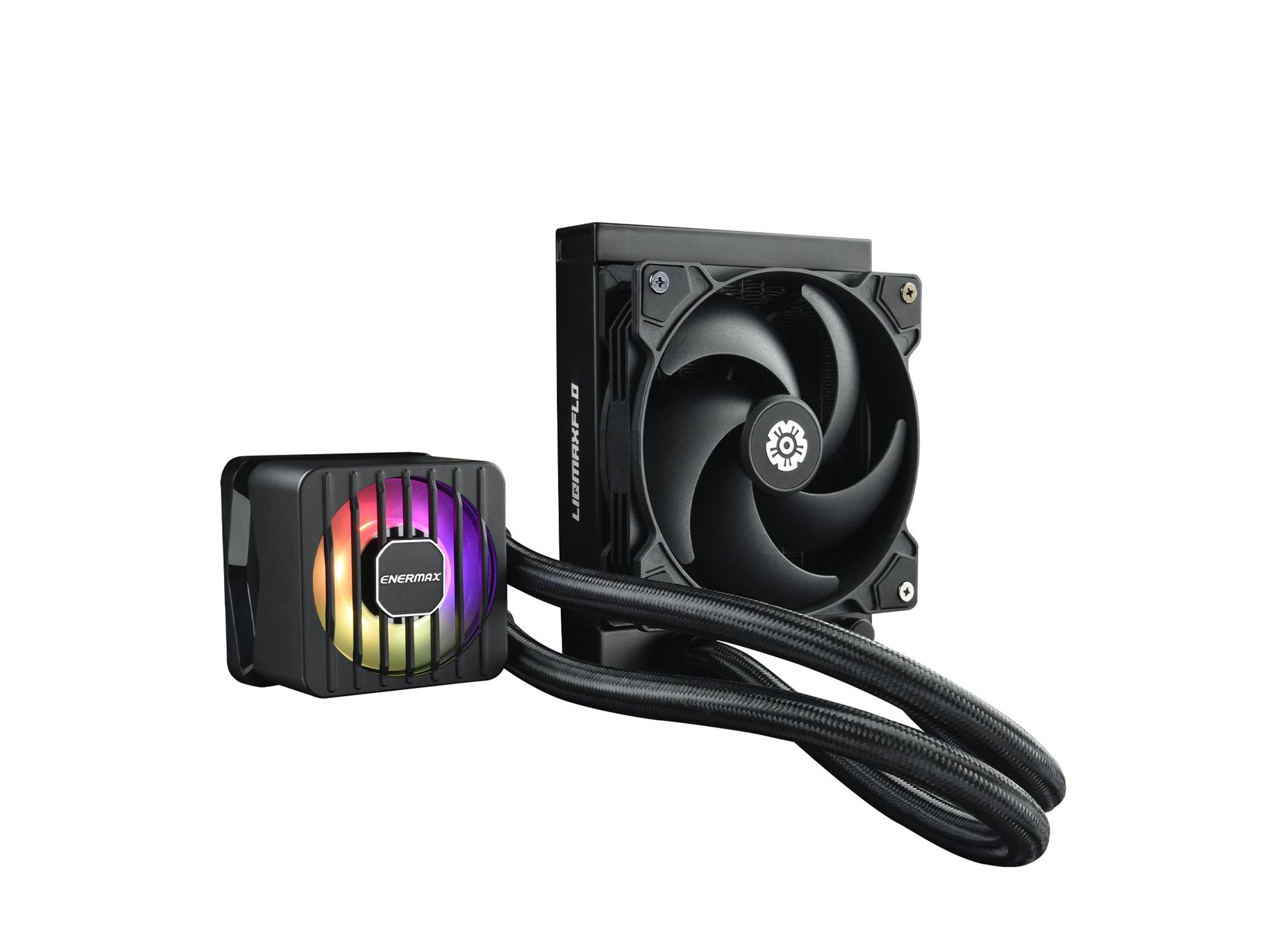 ENERMAX LIQMAXFLO SR 120 ARGB AIO CPU Liquid Cooler - 60mm VRM Fan up to 3000 RPM - 300W TDP