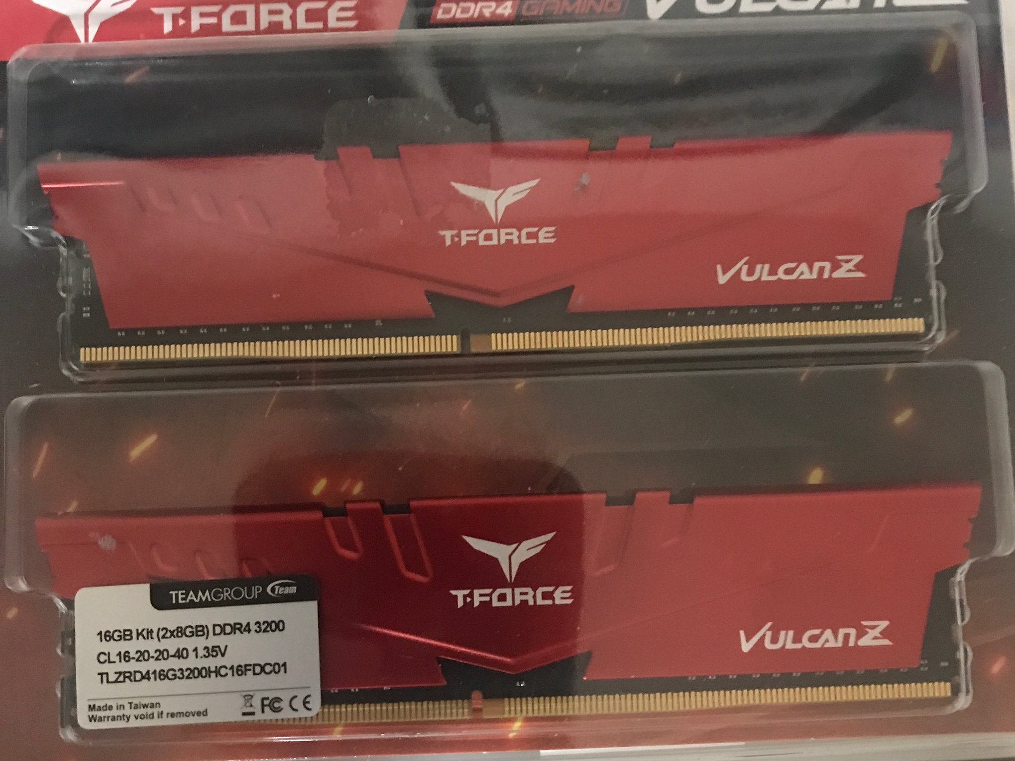 TFORCE VULCAN Z DDR4 16gb 3200mhz