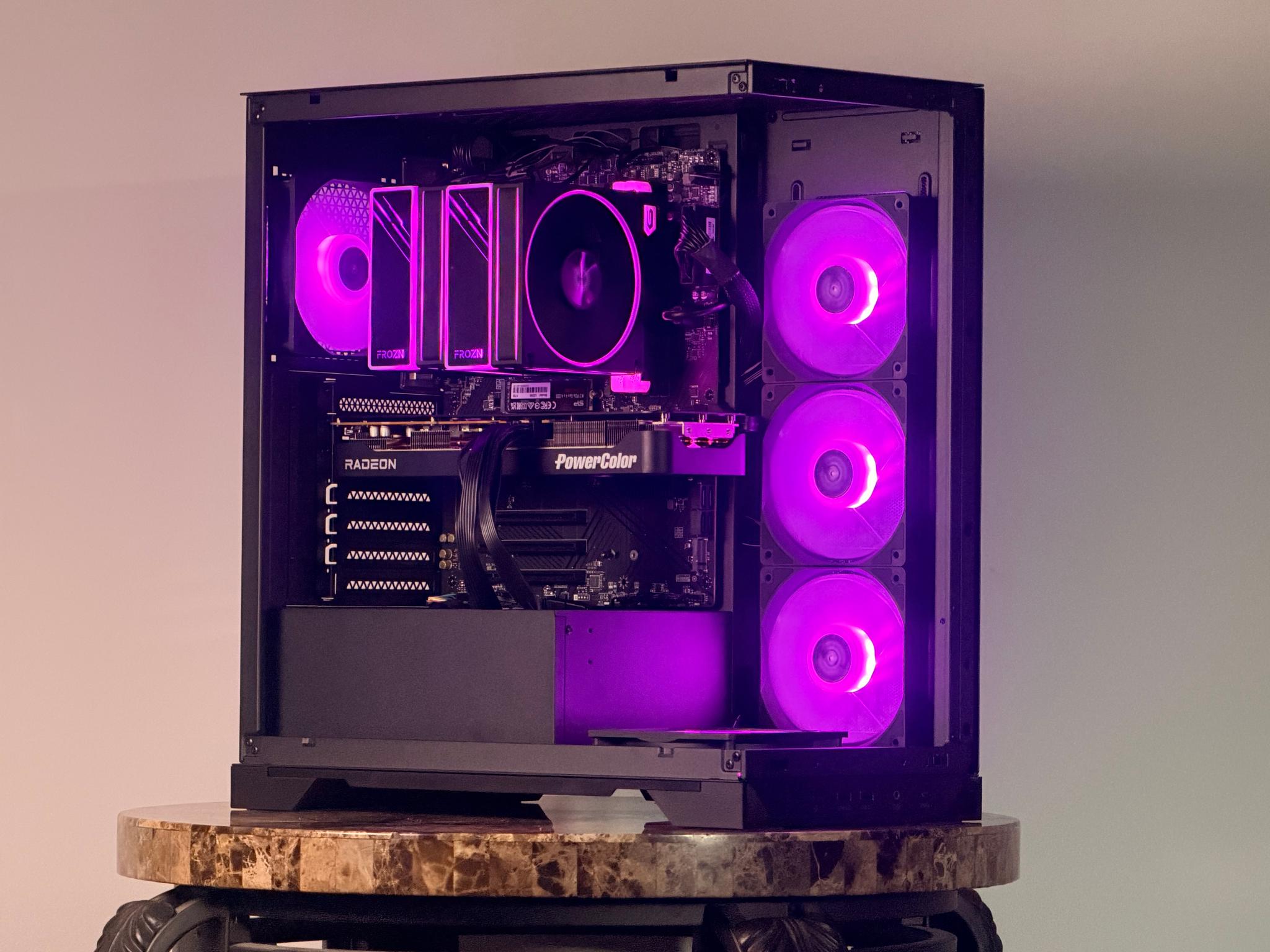 FREE SHIPPING 🖤 🌈 Black RGB Gaming PC | RX 9070 16 GB | Ryzen 5 7600x | 1TB SSD | 32 GB DDR5