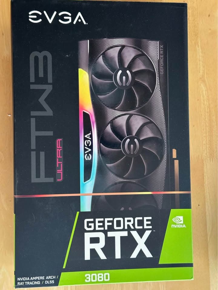 Like New EVGA RTX 3080 10 GB FTW3 with original box