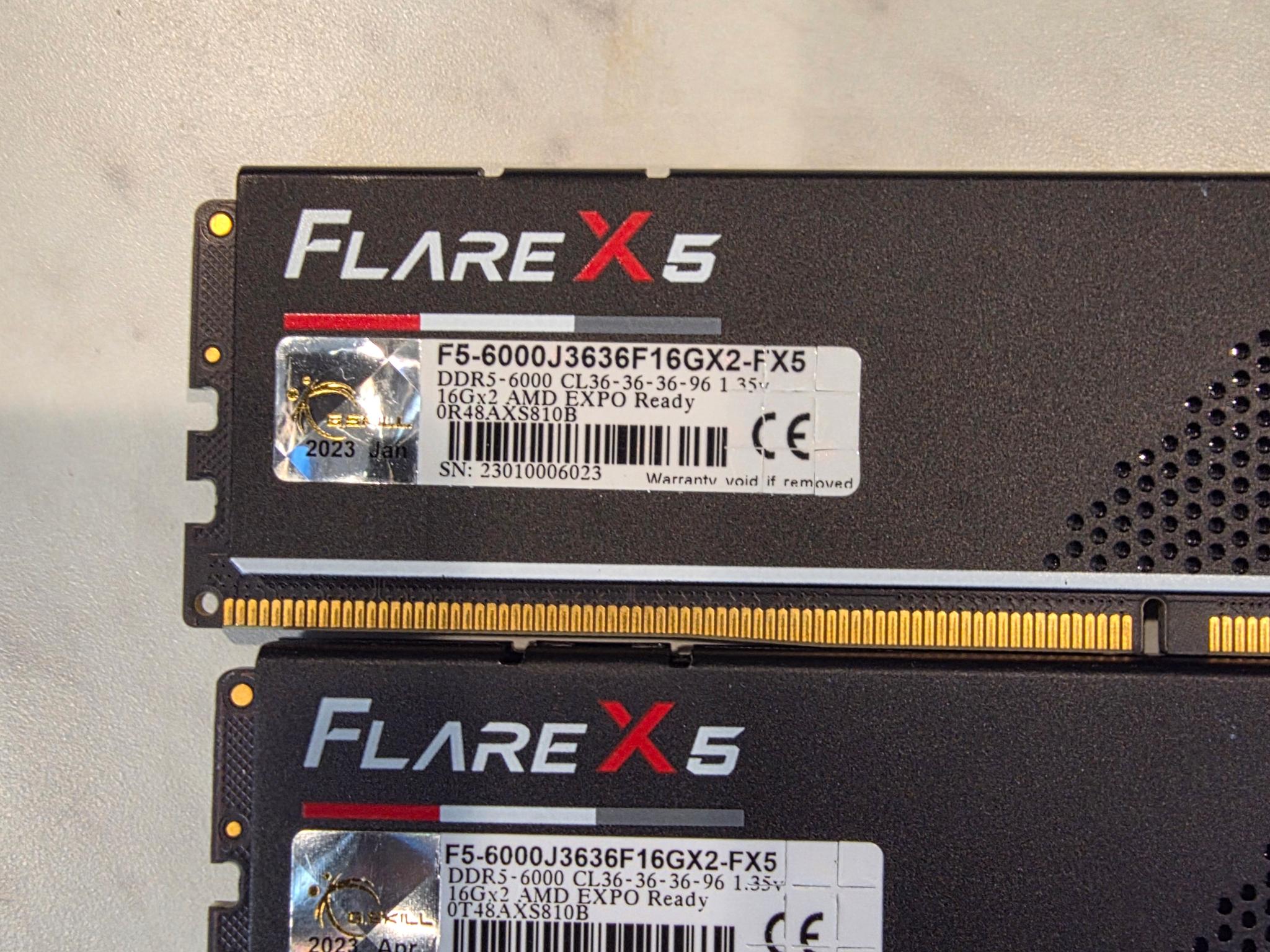 32gb G skill flare x ddr5 6000mhz
