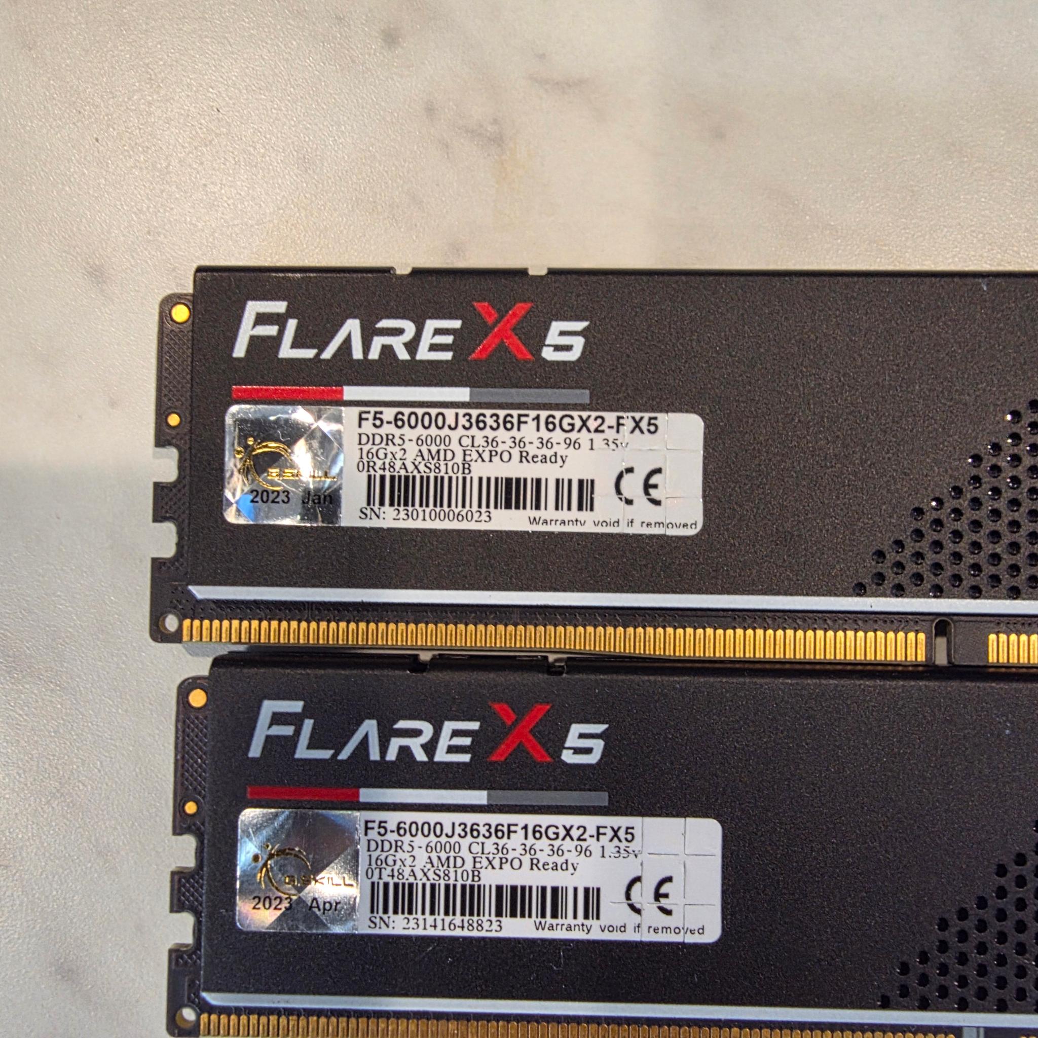 32gb G skill flare x ddr5 6000mhz