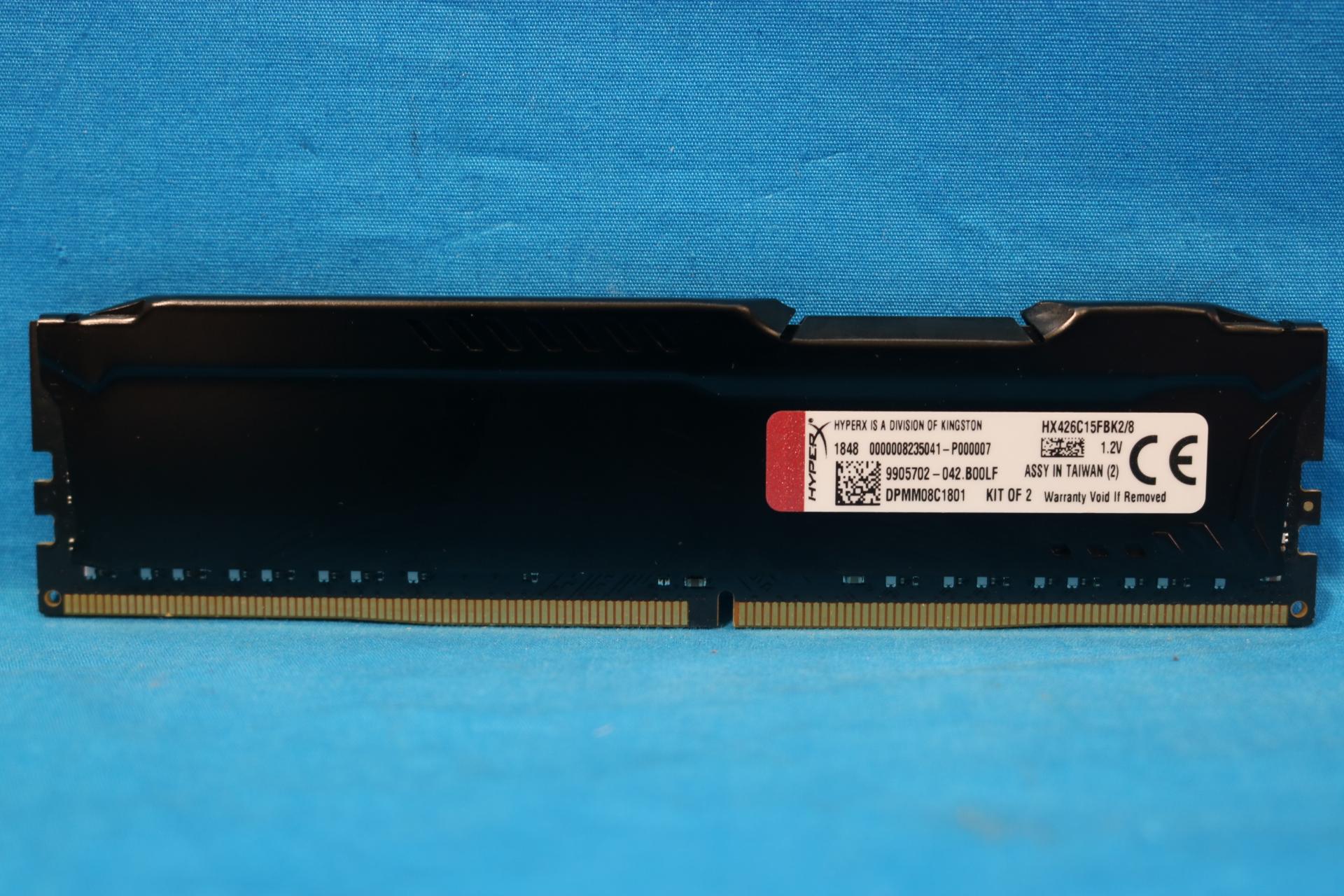 Kingston HyperX Fury 8GB (2x4GB) DDR4 2666MHz CL15 1.2V Desktop RAM HX426C15FBK2/8