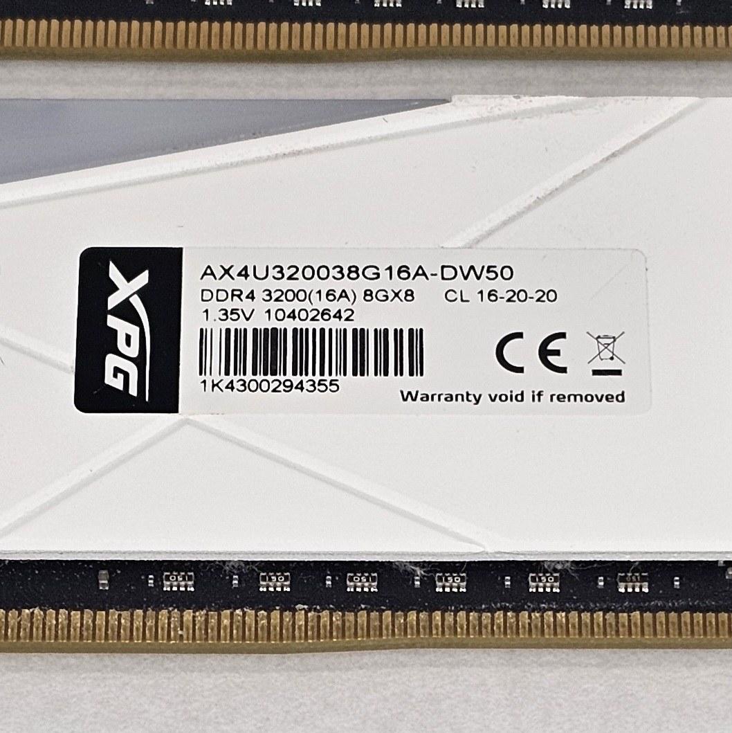 16GB DDR4 (2x8GB) CL16 3200MT/s ADATA XPG