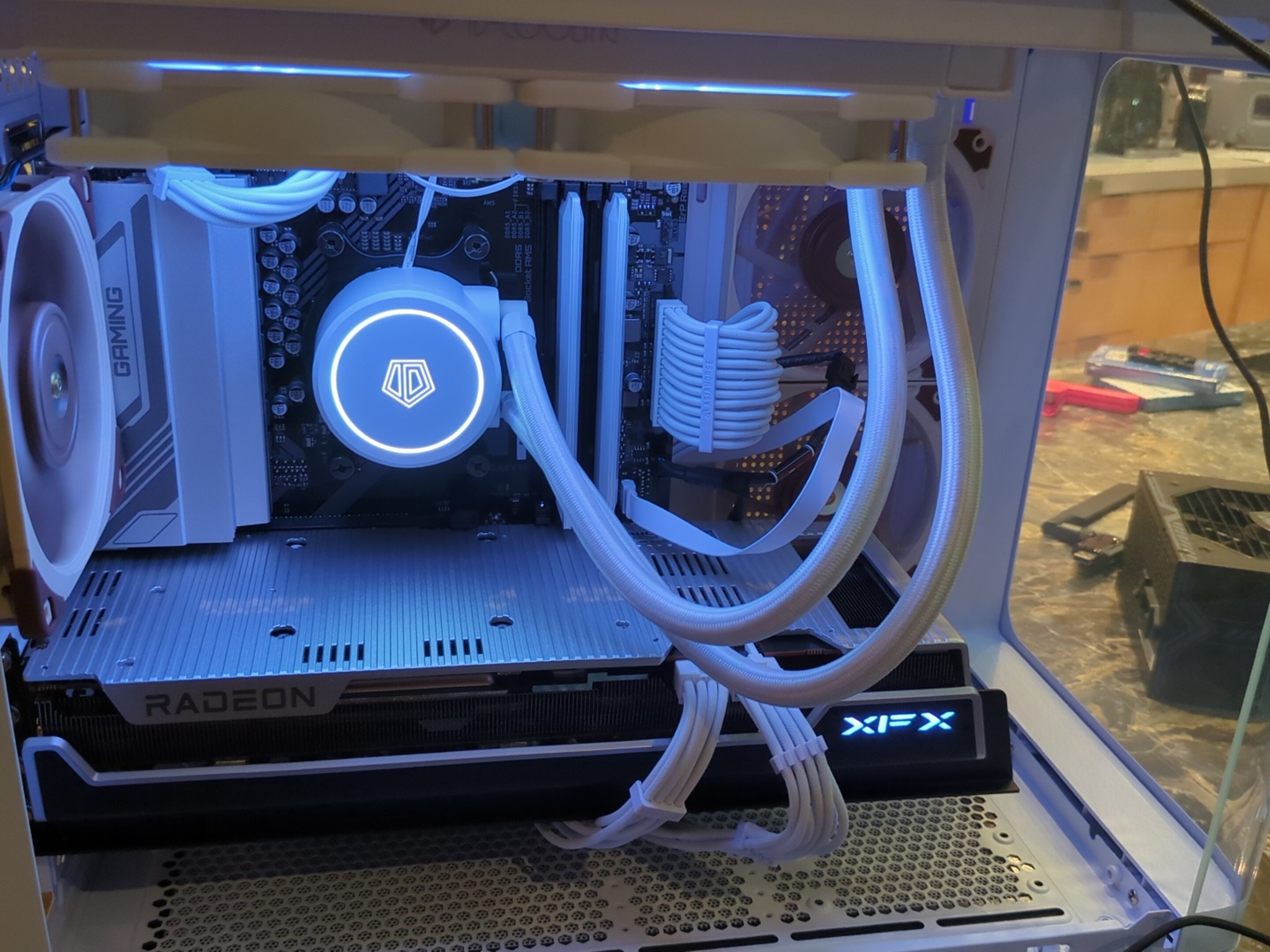 Whiteout Liquid Cooled Gaming PC - AMD Ryzen 5 7600X3D, AMD Radeon RX 7900XT, 32 GB DDR5, 4 TB