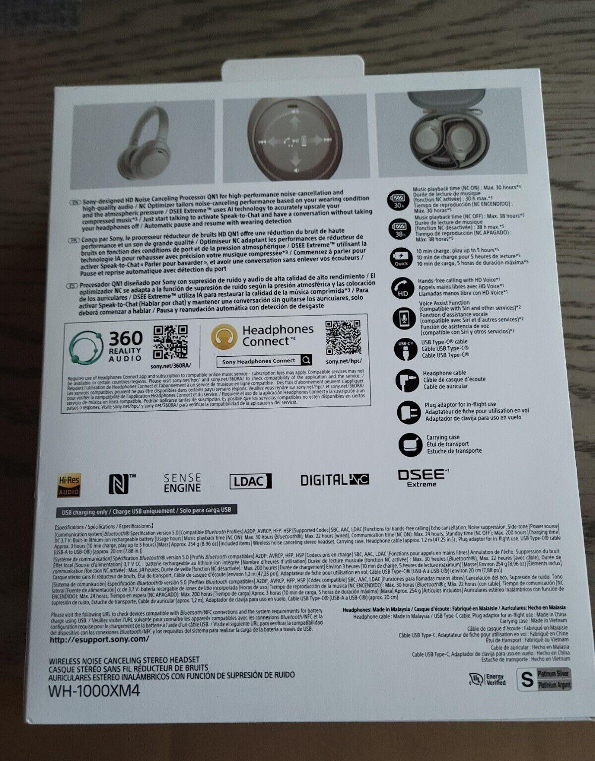 Sony WH-1000XM4 Wireless Premium Noise Canceling Overhead Headphones with Mic