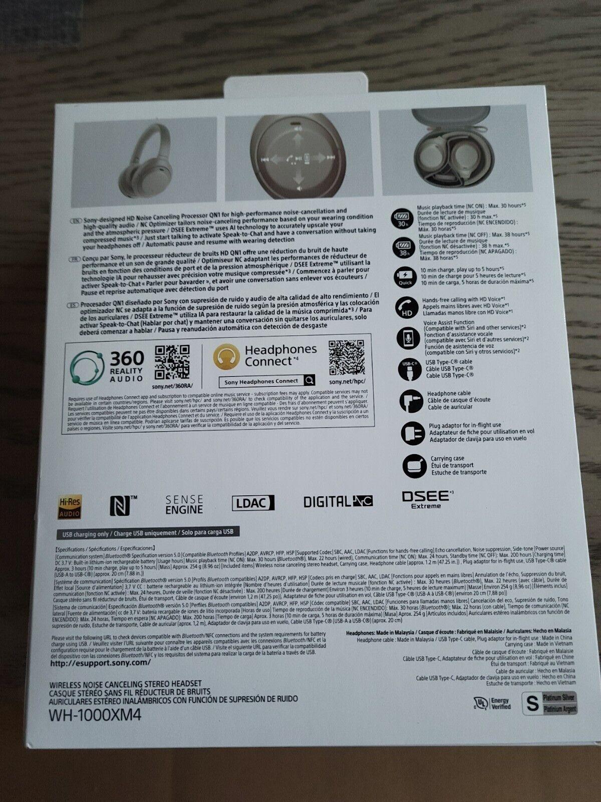 Sony WH-1000XM4 Wireless Premium Noise Canceling Overhead Headphones with Mic