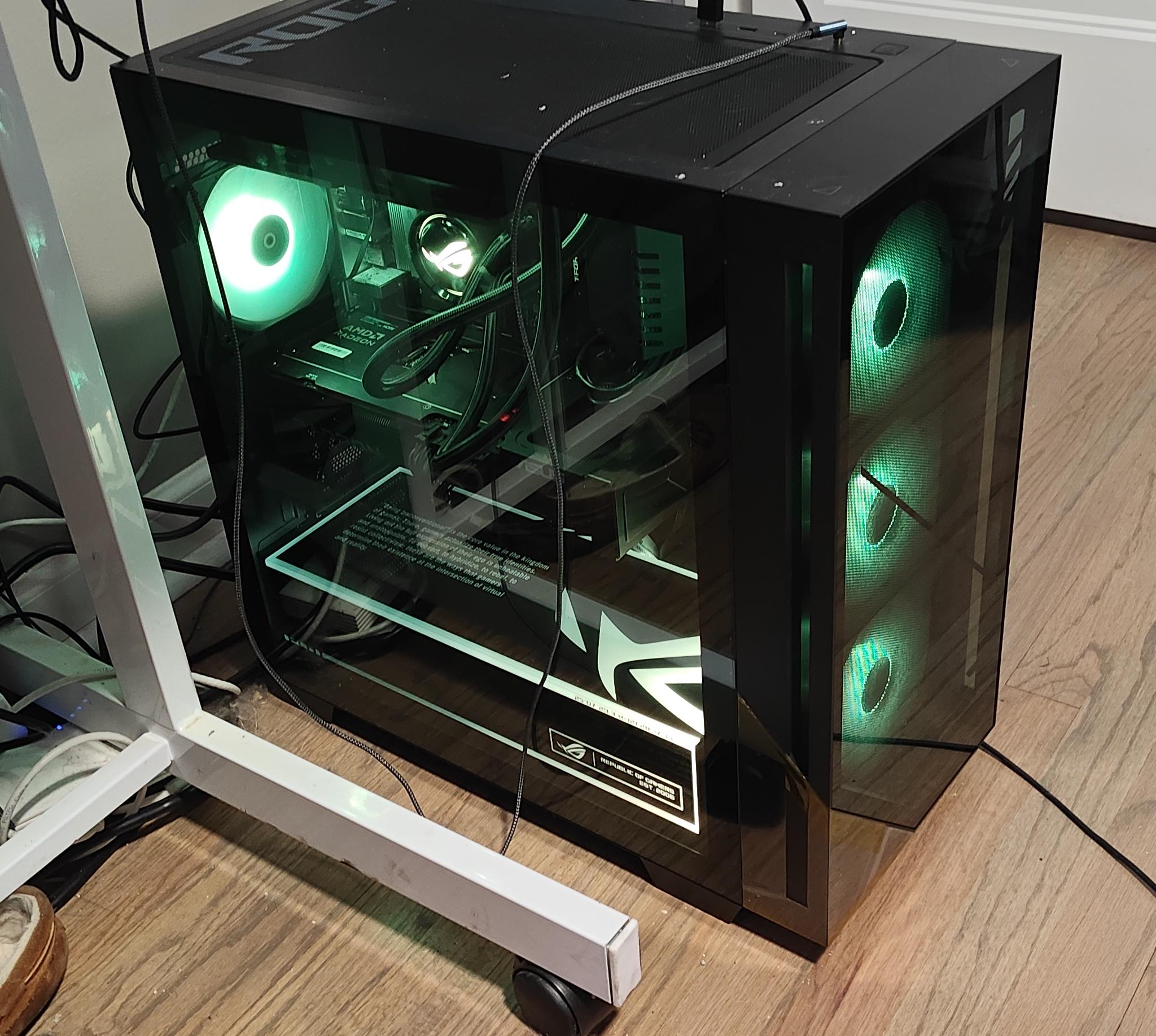 ASUS ROG GM700 58L Gaming Desktop - AMD Ryzen 9 9950X 3D - AMD Radeon 9070 XT - 32GB RAM - 2TB SSD