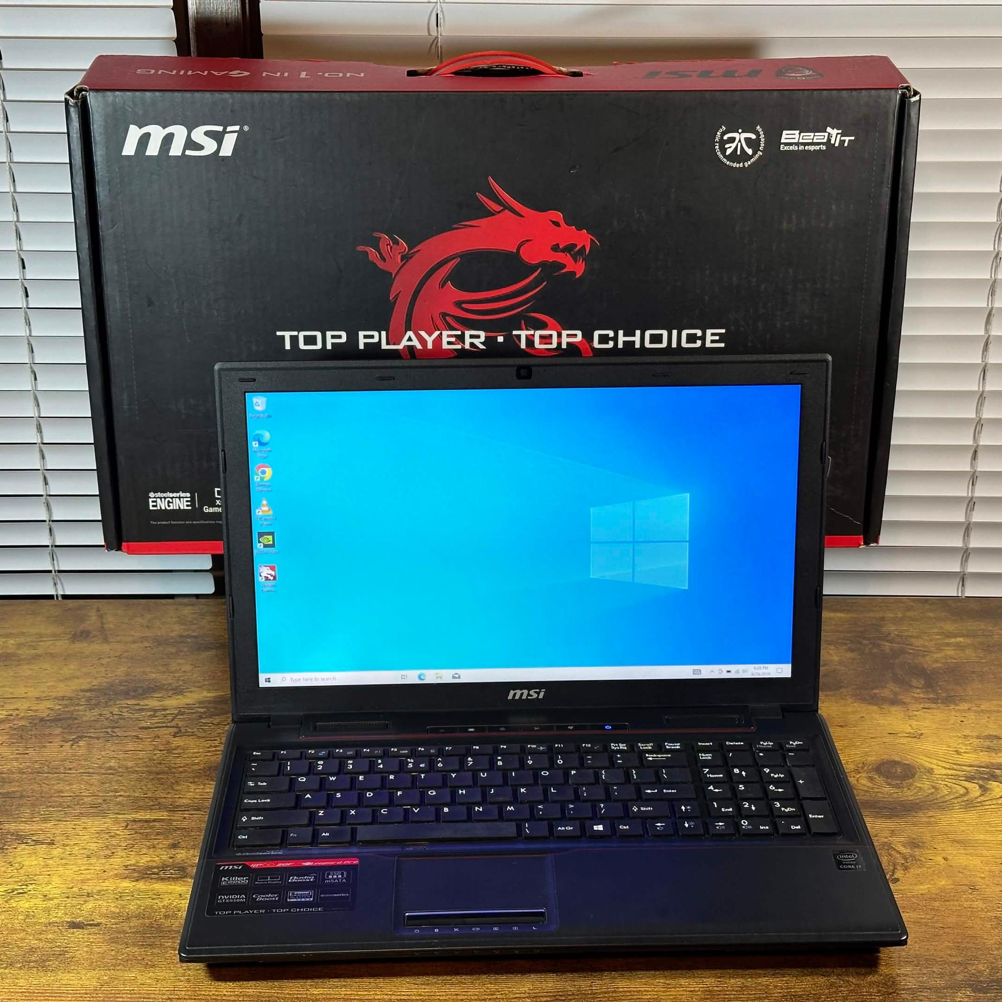 MSI GP60 | Intel i7 4720HQ | GTX 950M 2GB | 16GB DDR3 | 500GB SSD | Windows 10 | Gaming Laptop