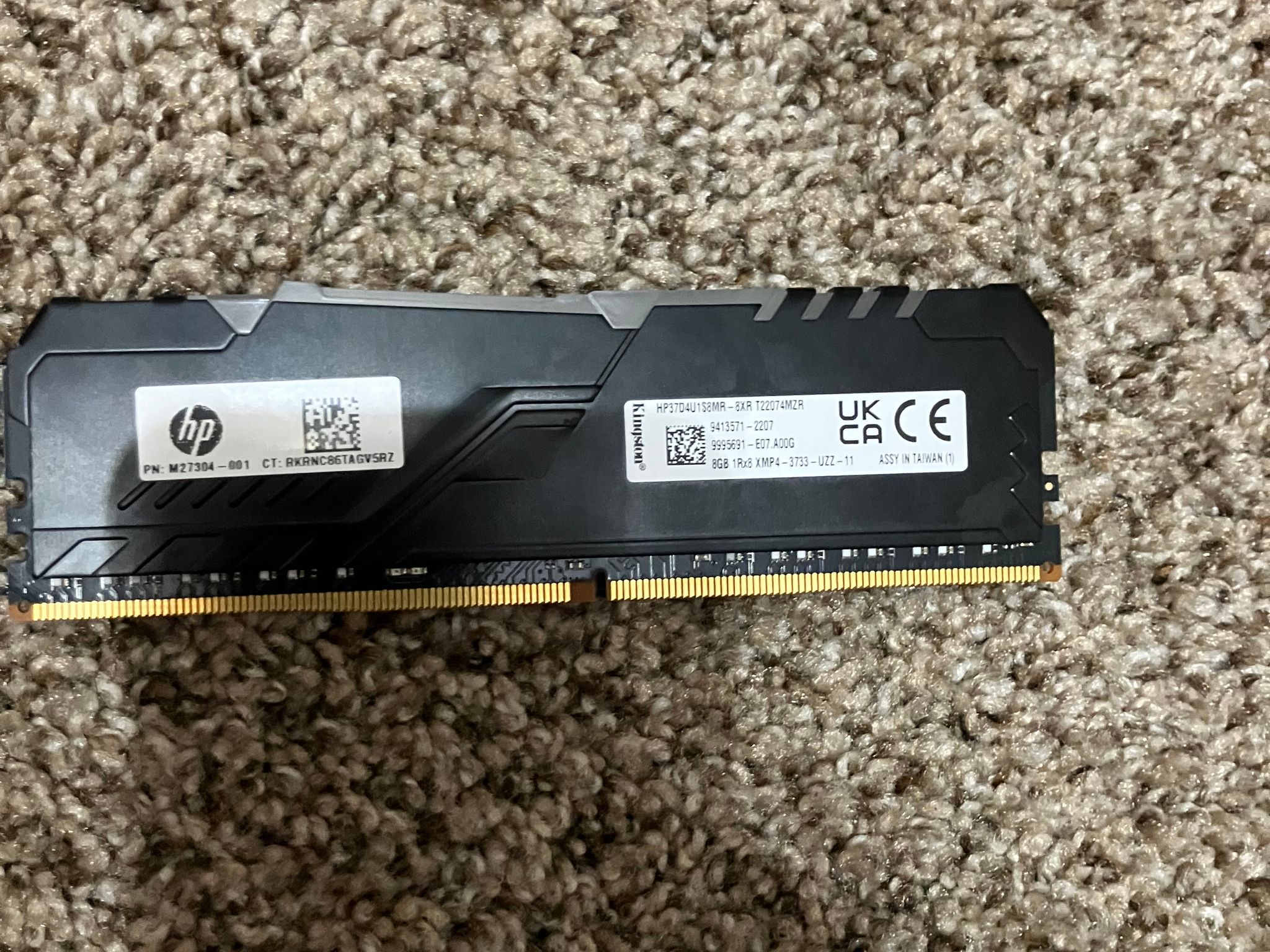 HP Kingston HyperX Fury RGB 8GB DDR4 3733 PC4 Omen 30L