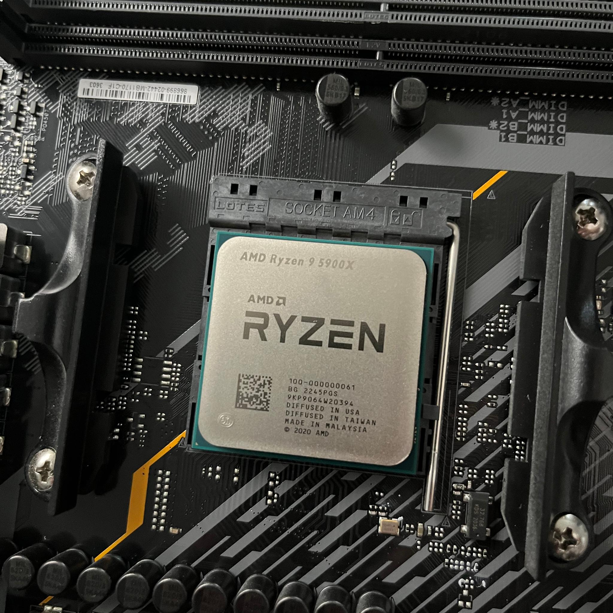 Ryzen 9 5900X CPU + ASUS TUF Gaming X570-Plus WiFi Motherboard + 64GB Corsair Vengeance DDR4 Bundle