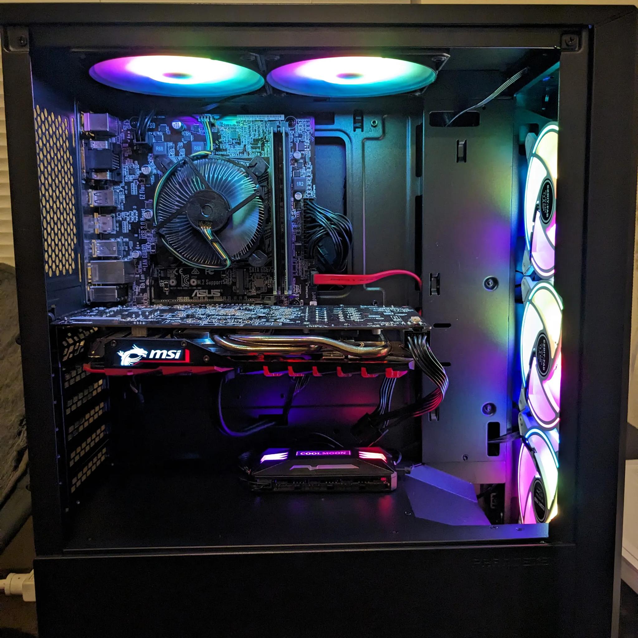 FREE SHIP || "RGBeam" || i5-7600, 16GB RAM, RX 470 8GB, 480GB SSD, Win11, WiFi