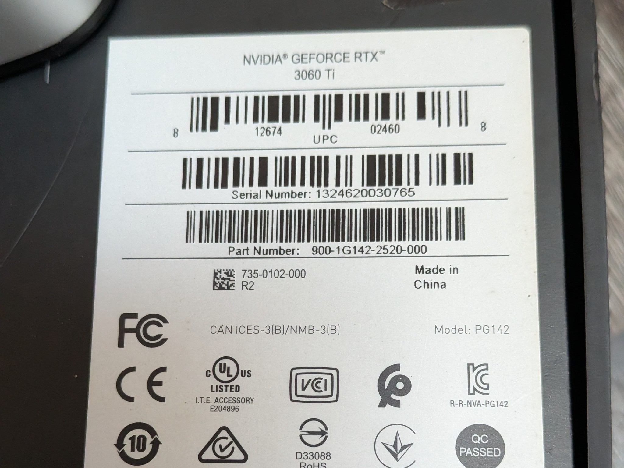 NVIDIA GeForce RTX 3060 Ti Founders Edition 8GB GDDR6