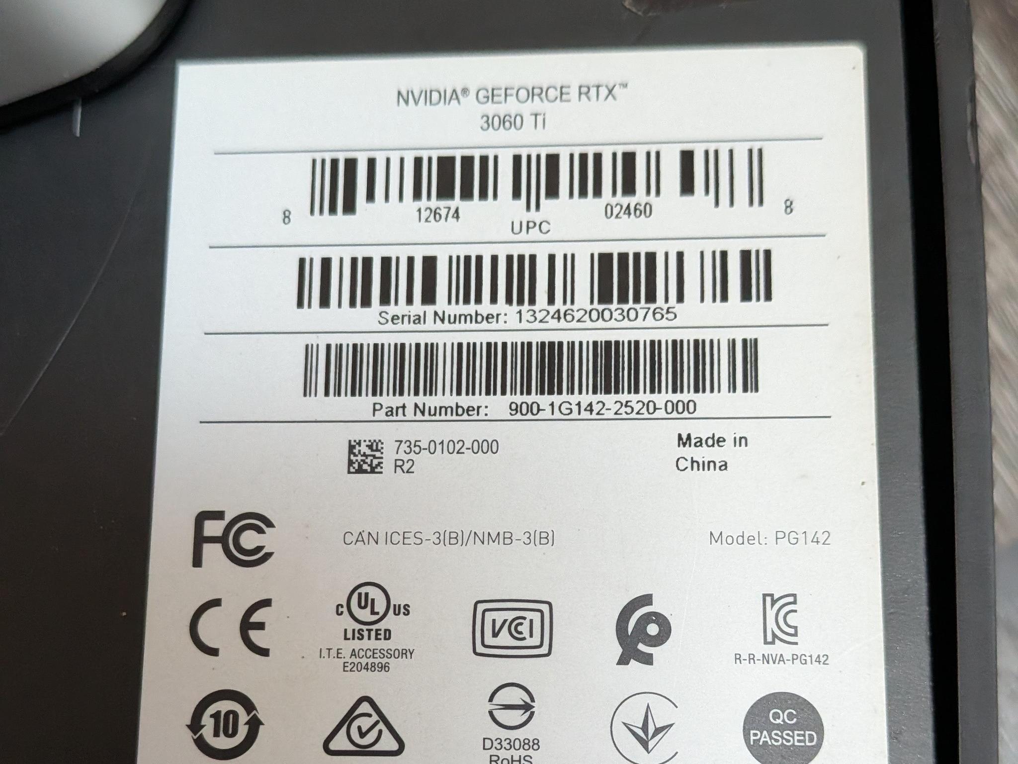 NVIDIA GeForce RTX 3060 Ti Founders Edition 8GB GDDR6