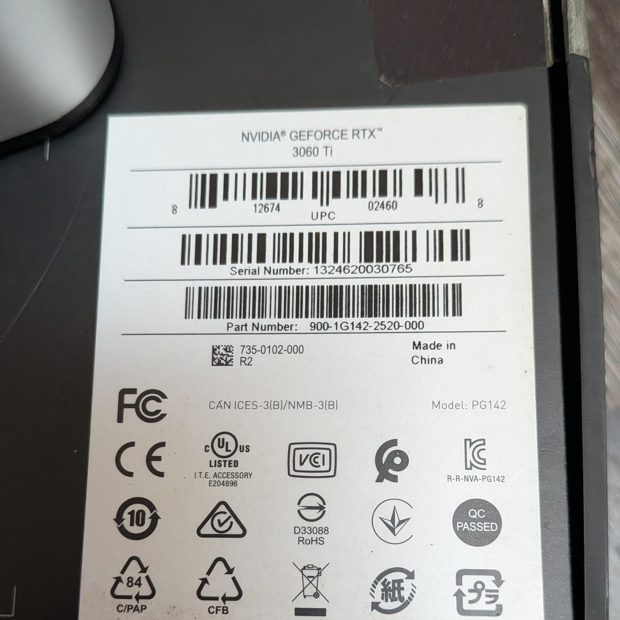 NVIDIA GeForce RTX 3060 Ti Founders Edition 8GB GDDR6
