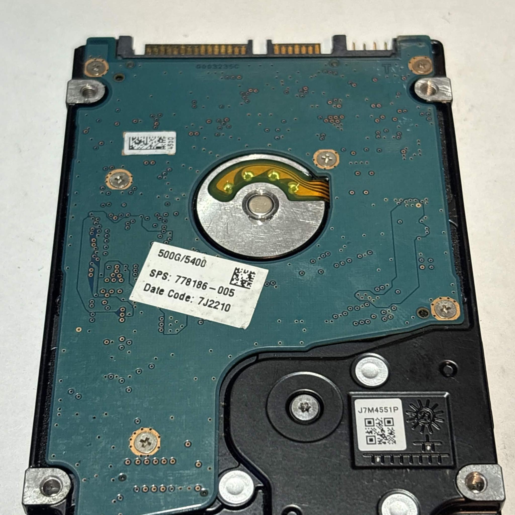 Toshiba 500GB SATA Laptop Hard Drive | Tested & Functional