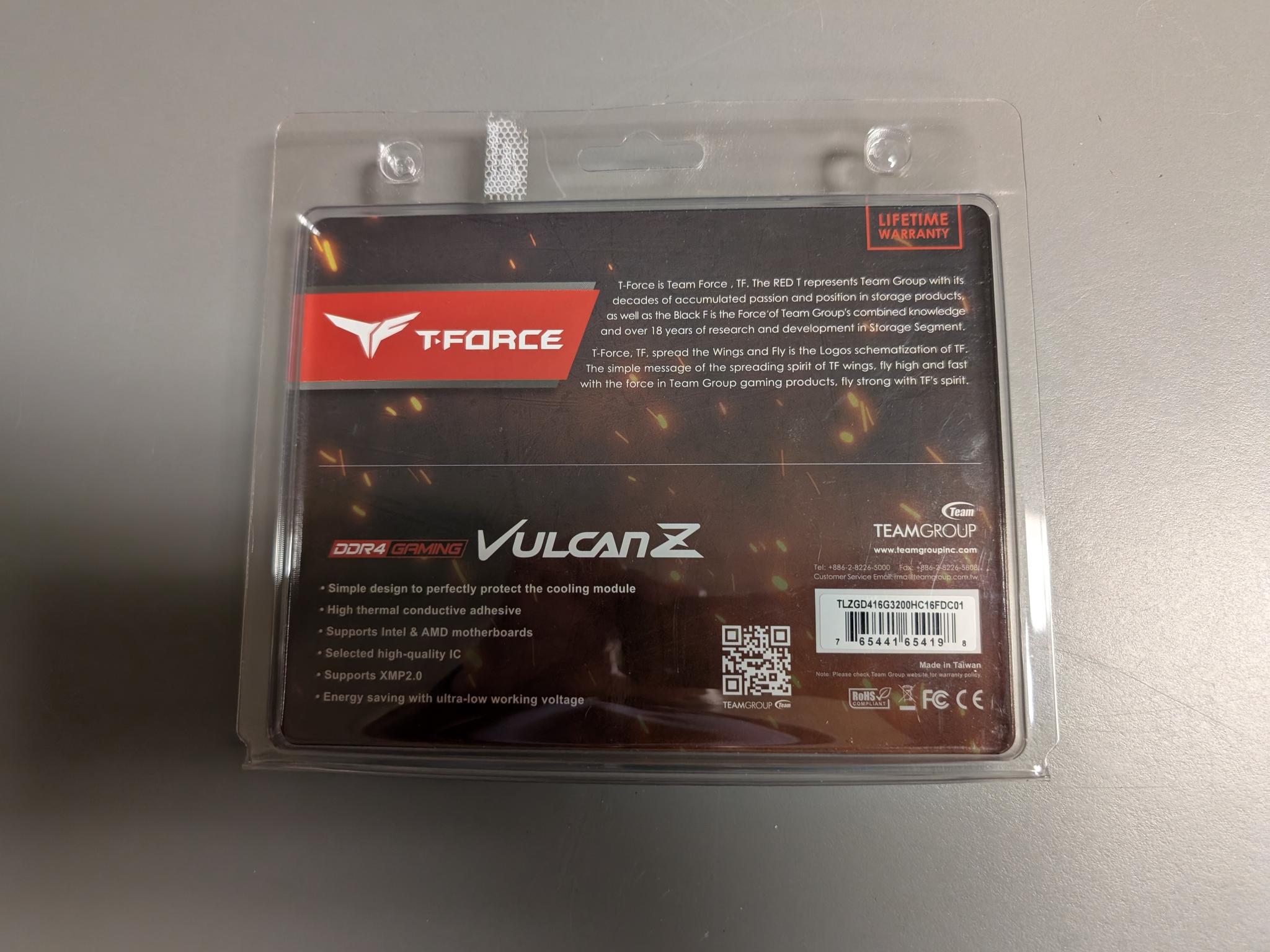T- Force Vulcan Z DDR 4 3200 CL 16