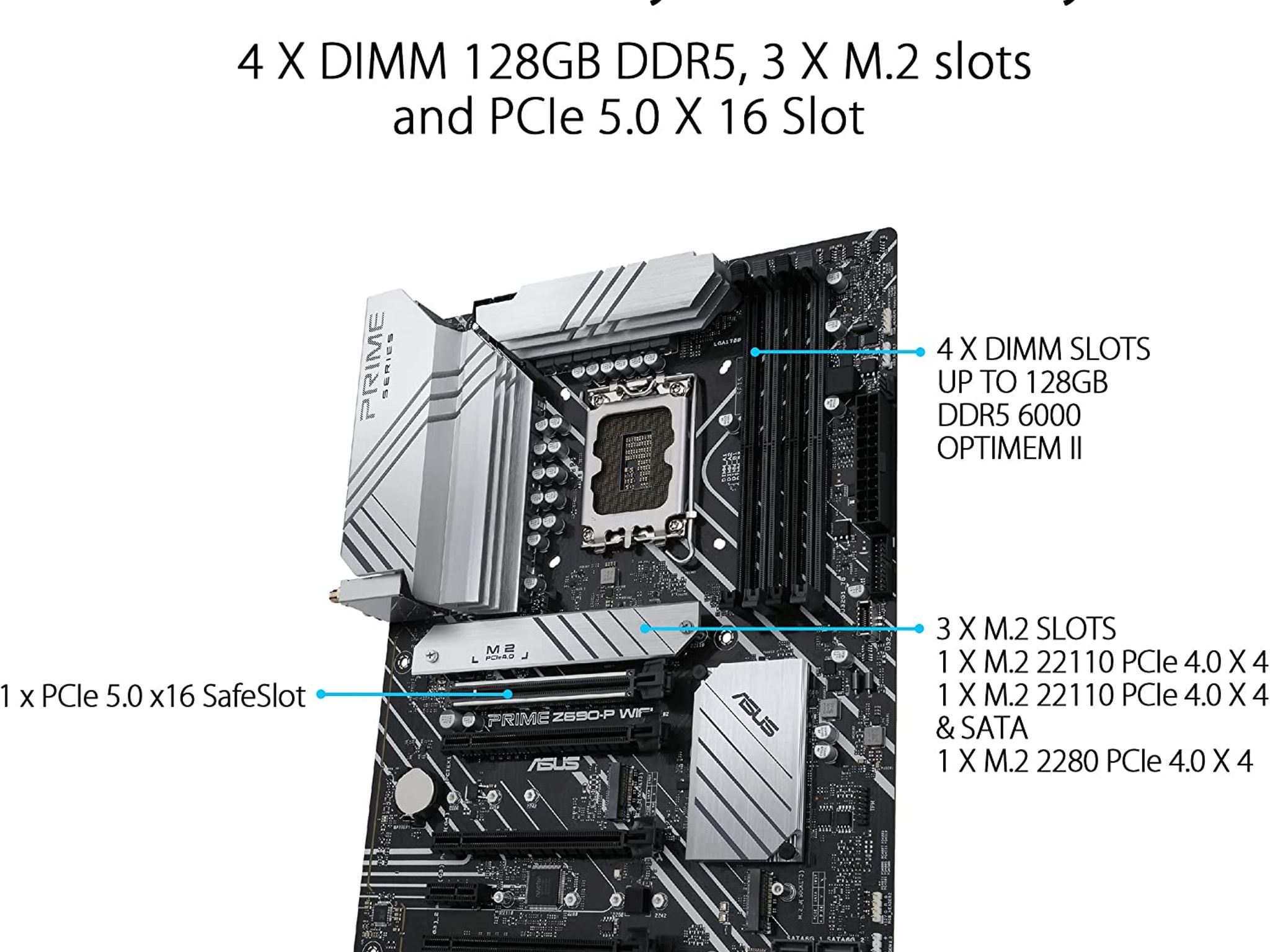ASUS PRIME Z690-P WIFI Intel Z690 LGA 1700 ATX DDR5 Desktop Motherboard