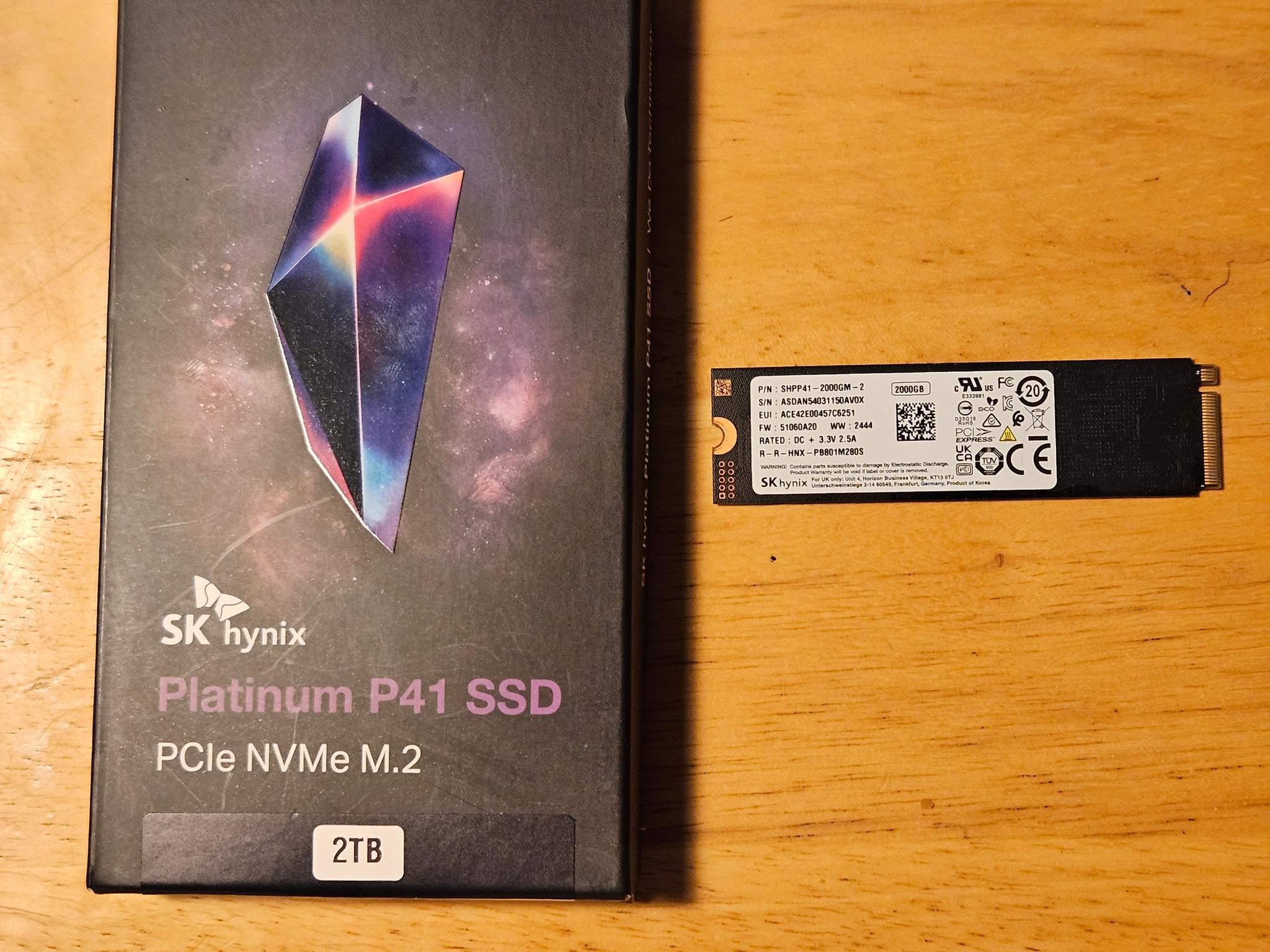 SK Hynix P 41 Platinum 2TB SSD with Free Heatsink